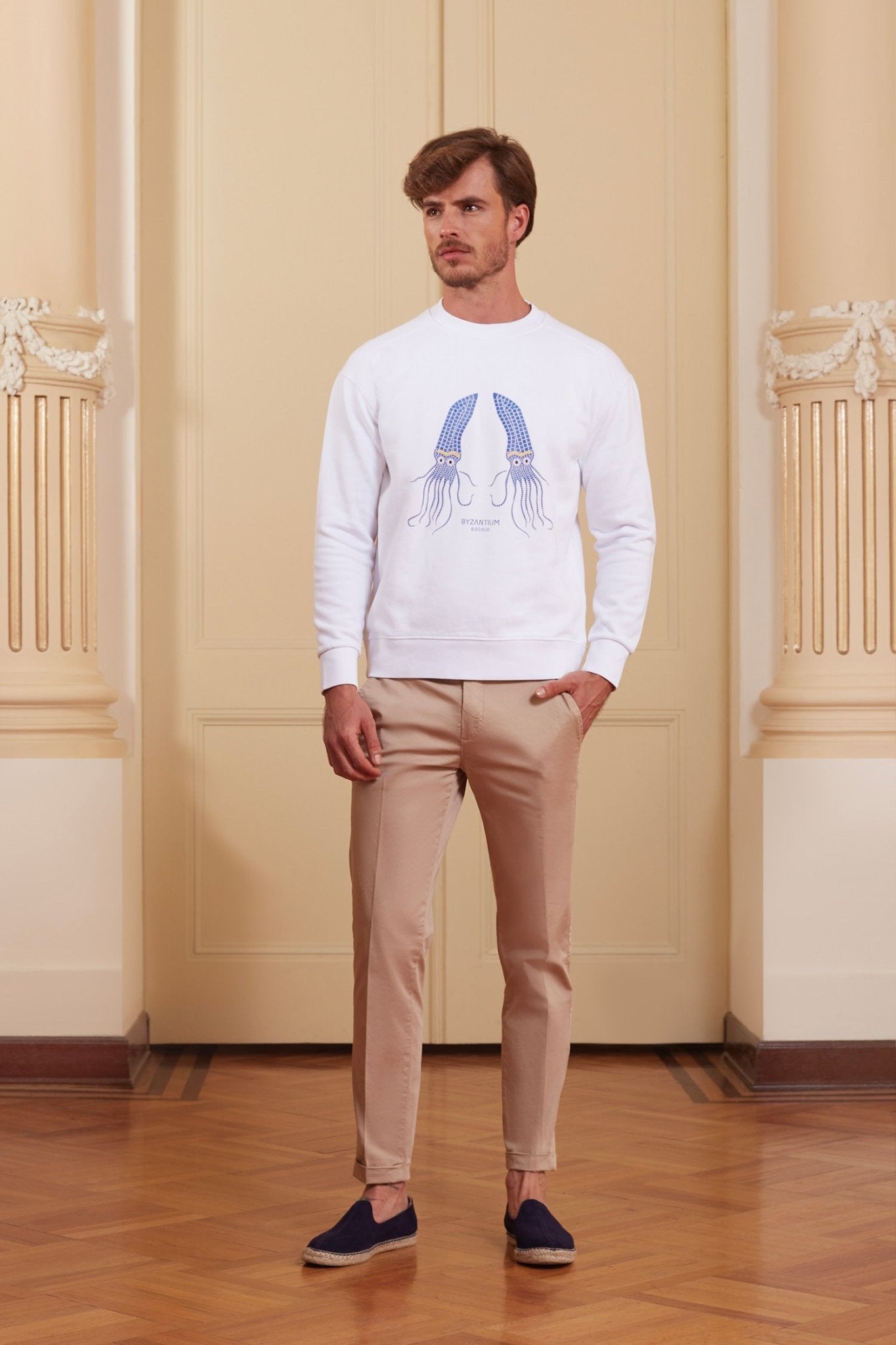 petra sweatshirt white - soloio