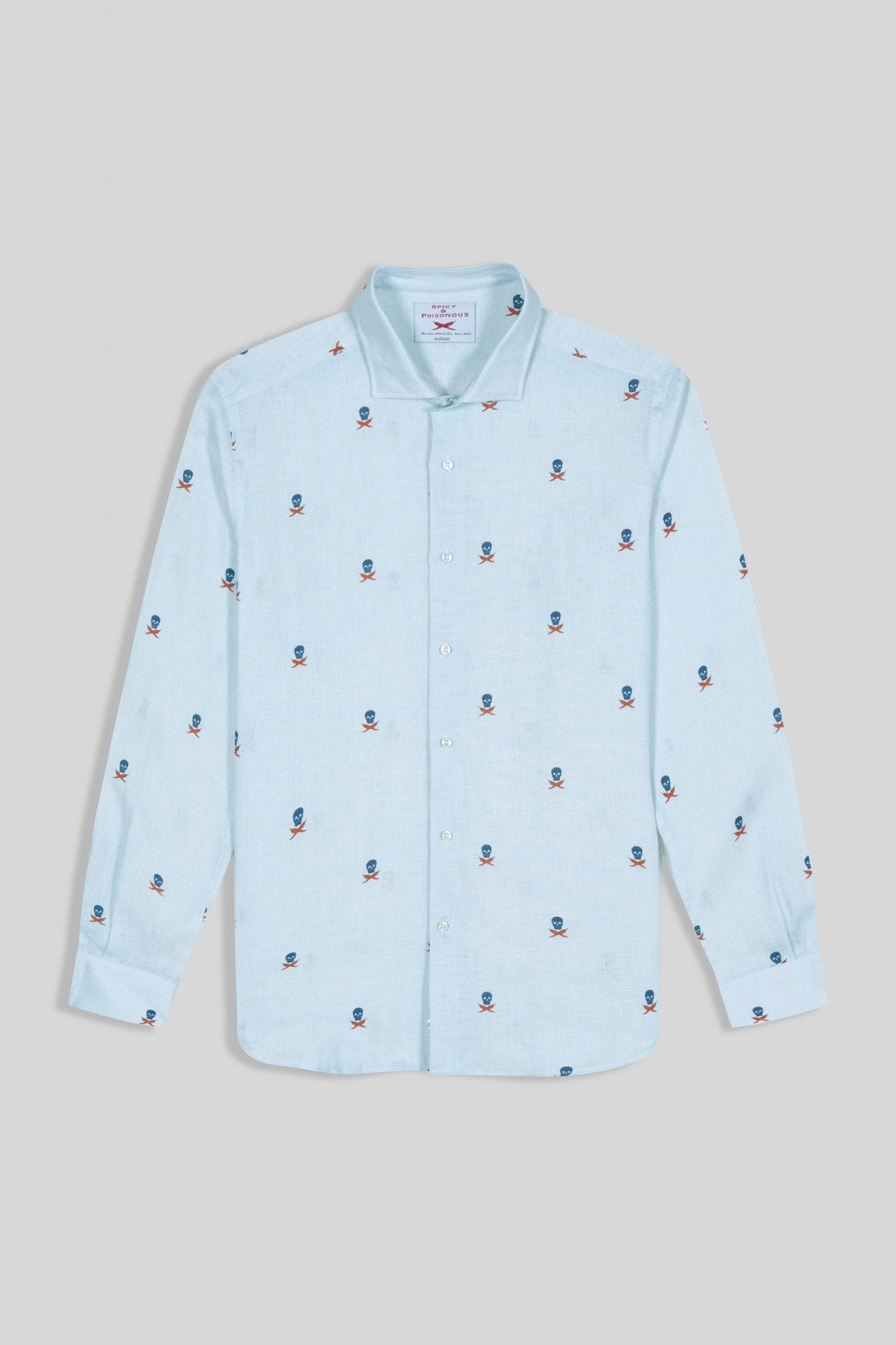 linen shirt separated skulls icement - soloio