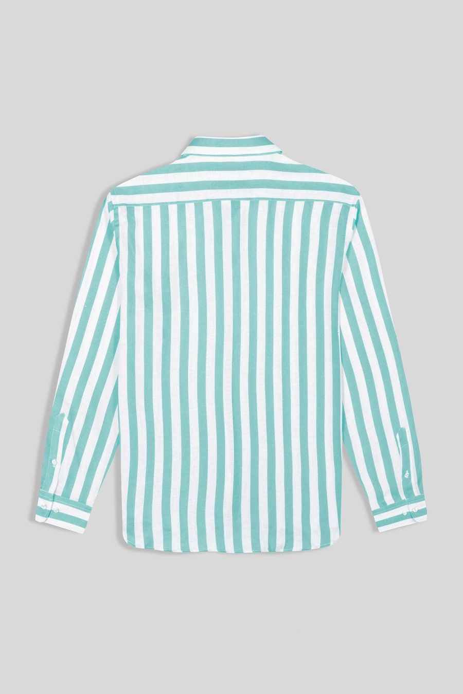 Men's linen shirt sky striped
