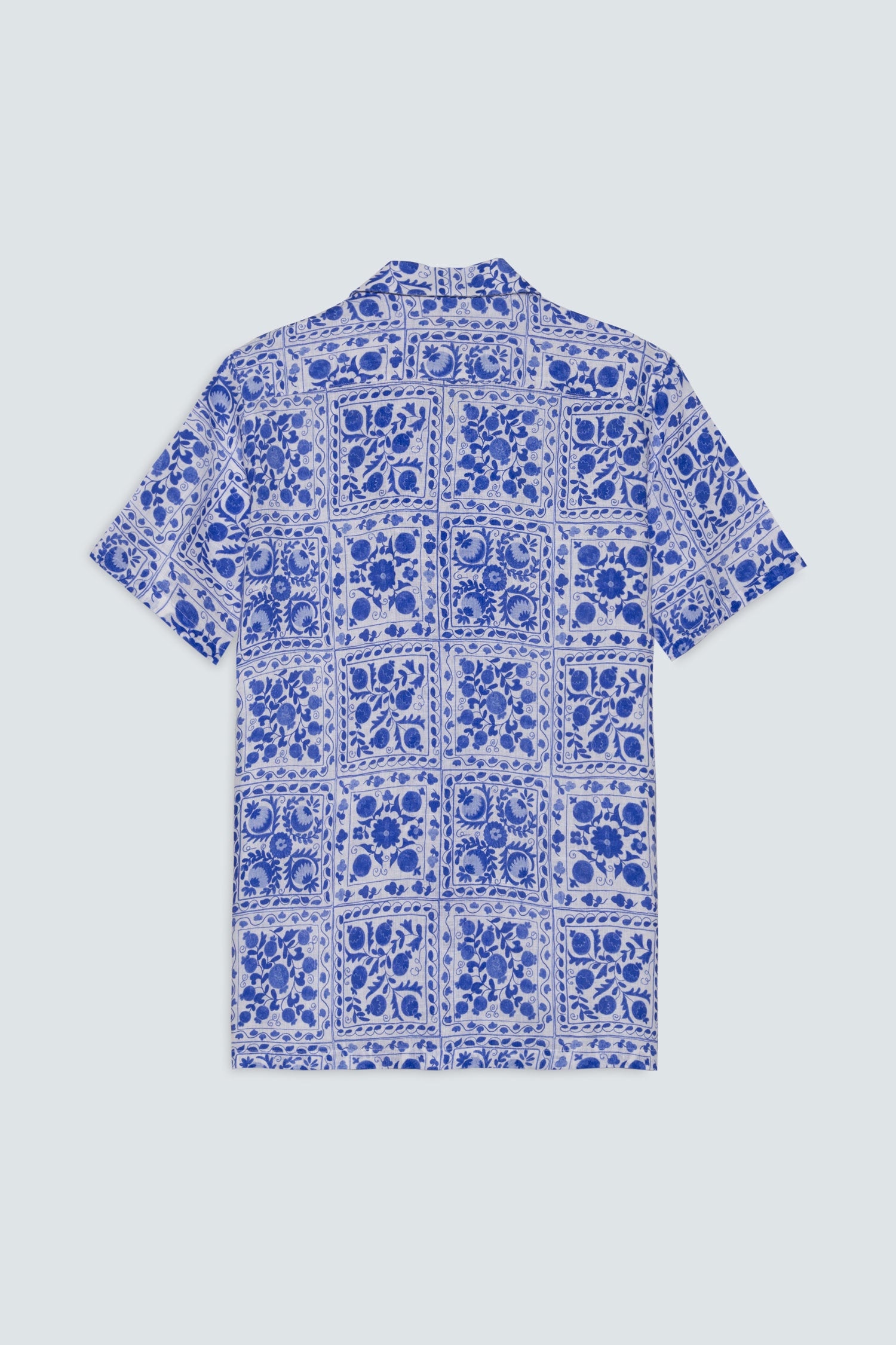 camisa de lino para hombre blanca suzani