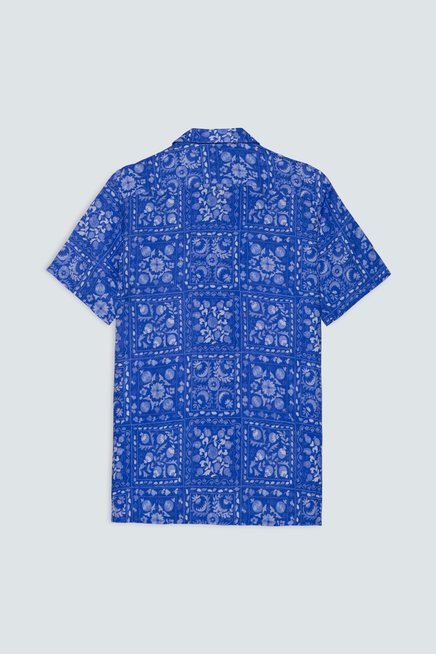 camisa de lino para hombre navy suzani