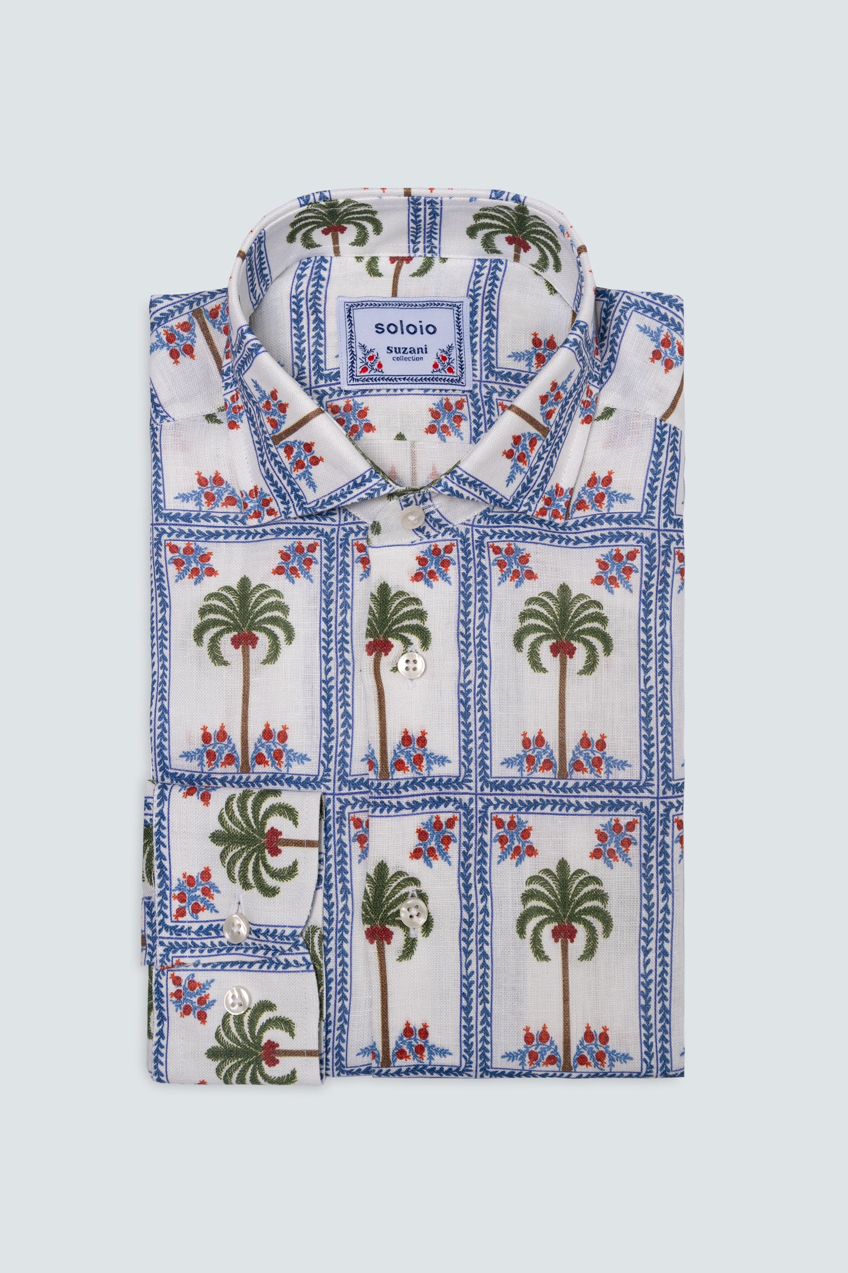 camisa de lino de tambour
