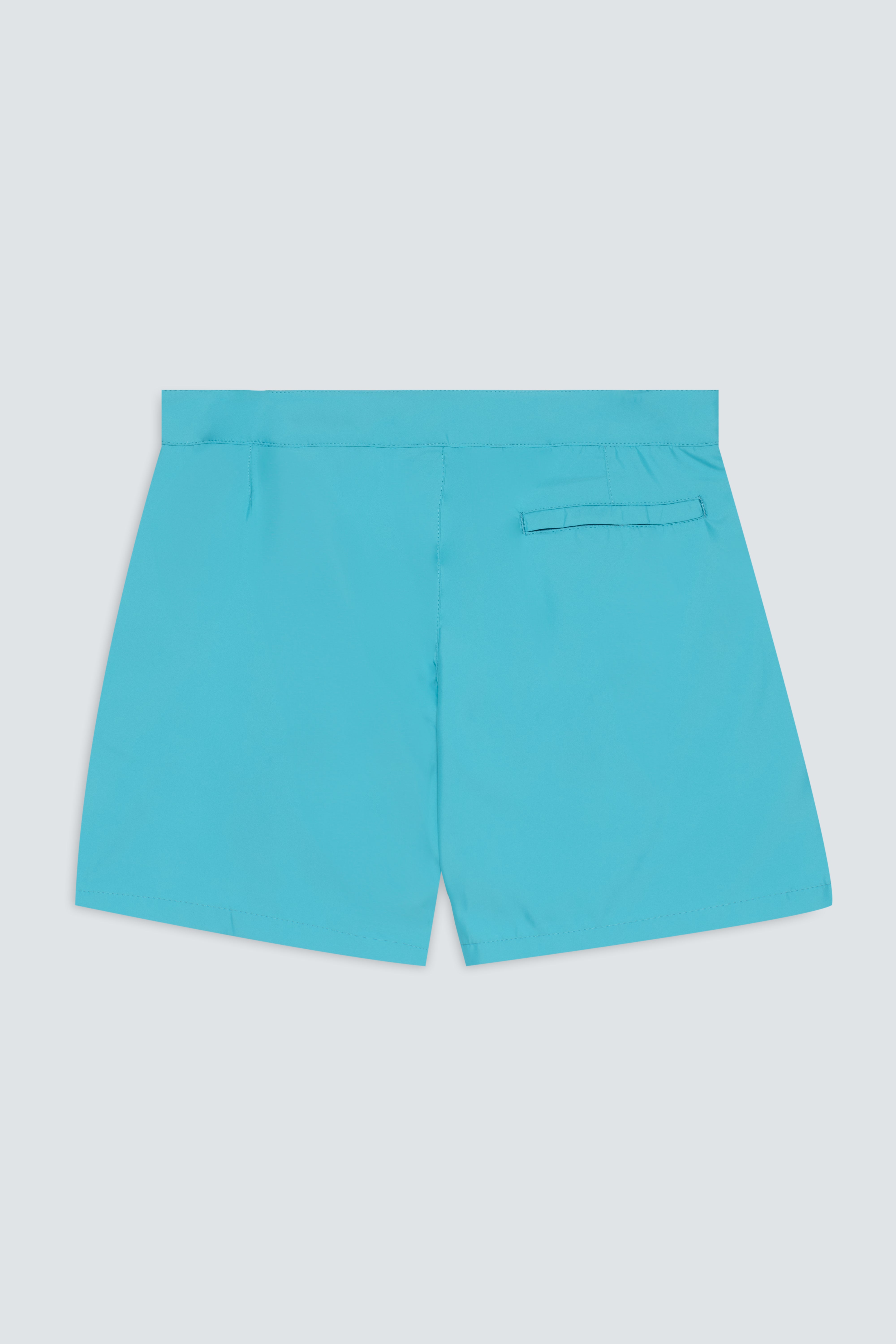 turquoise plain waistband swim trunk