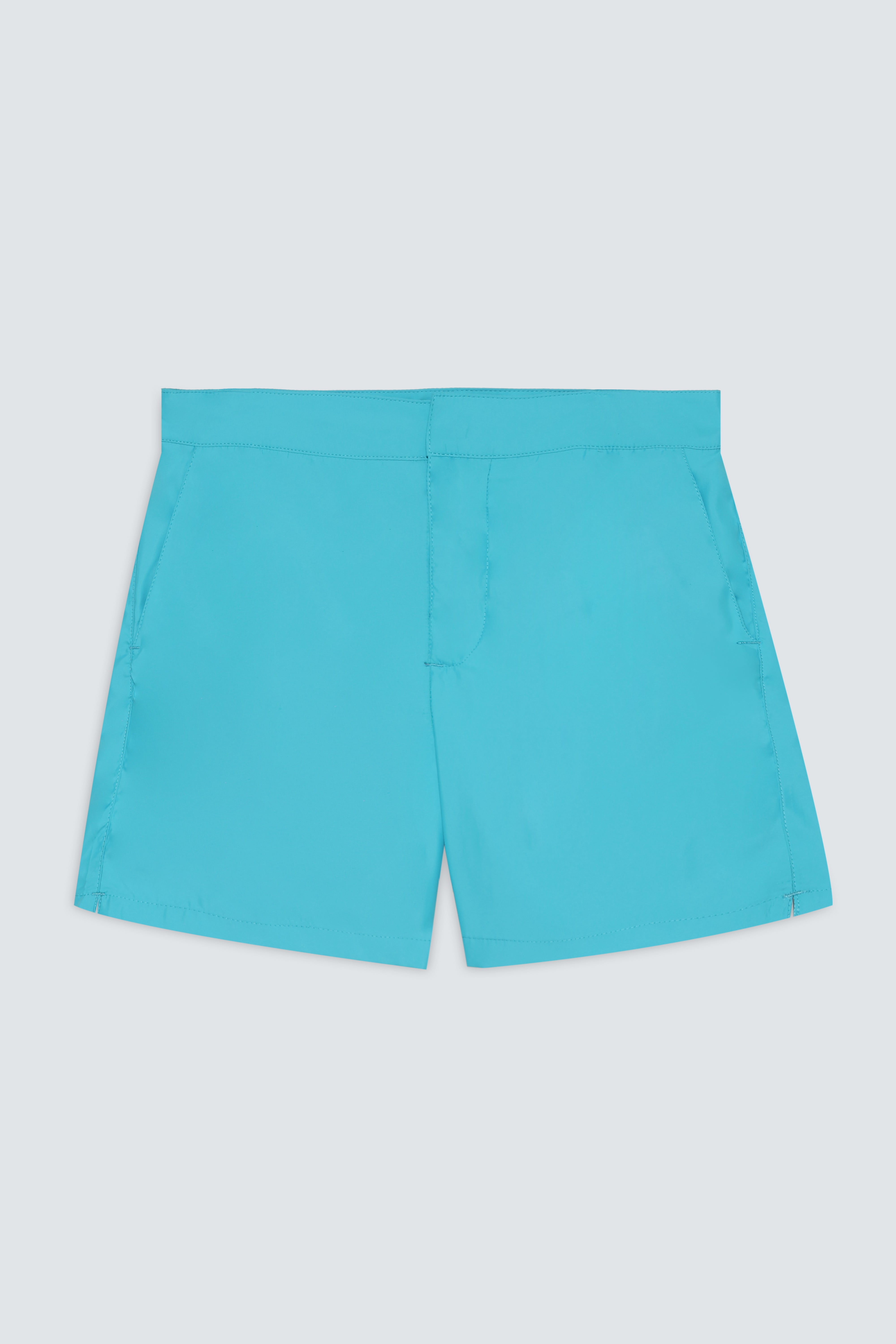 turquoise plain waistband swim trunk