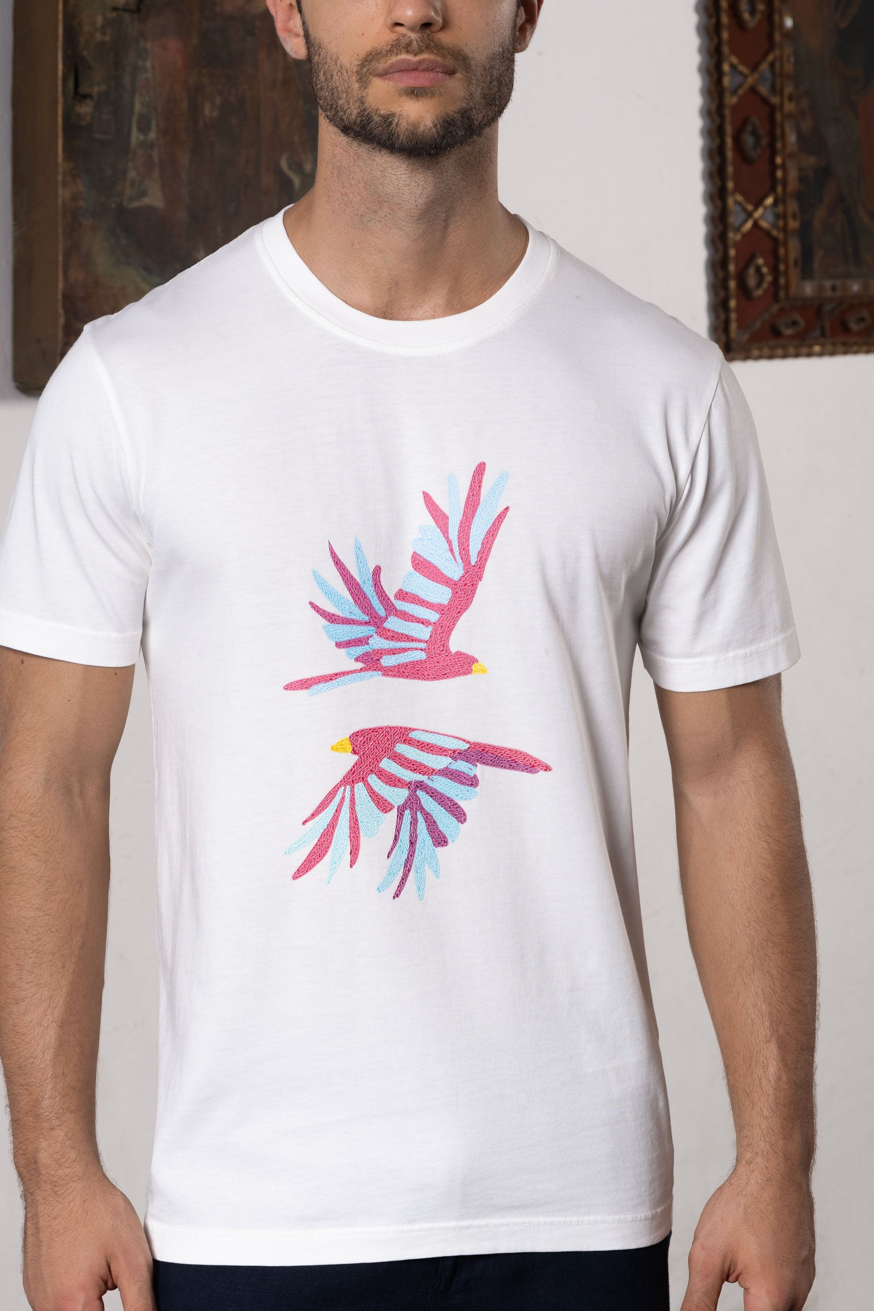 men’s cotton t-shirt red prosperita