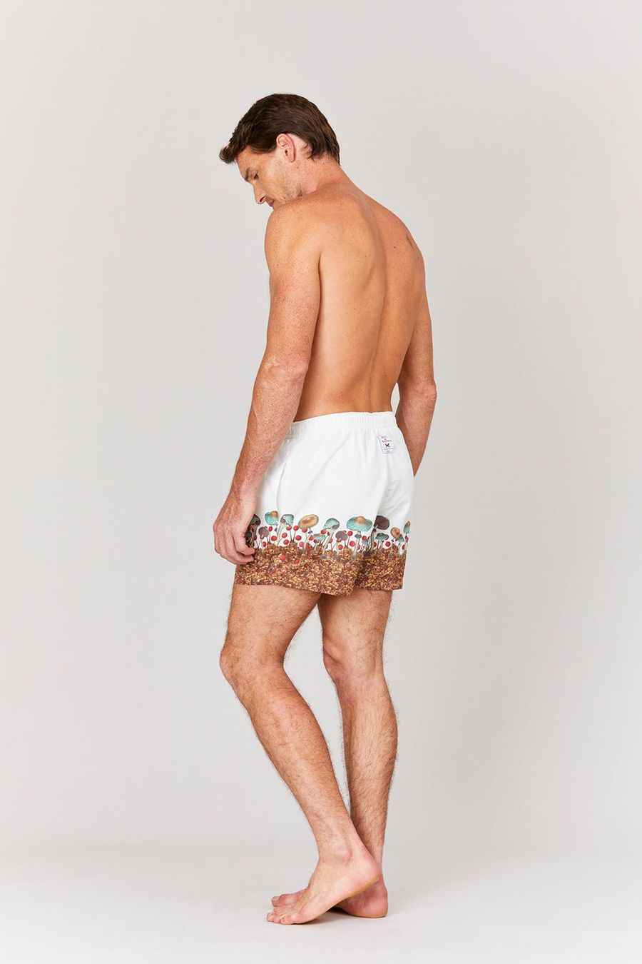 Men's swim trunk big mushrooms