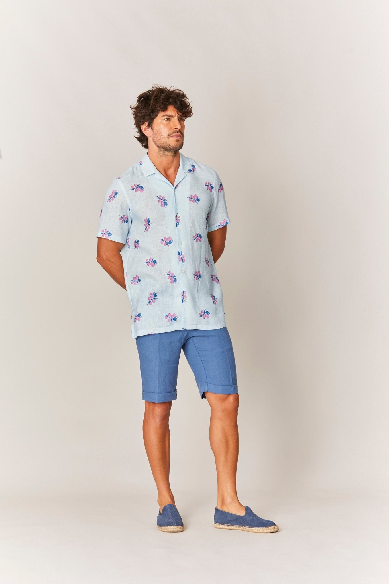 arezzo linen shirt pink - soloio