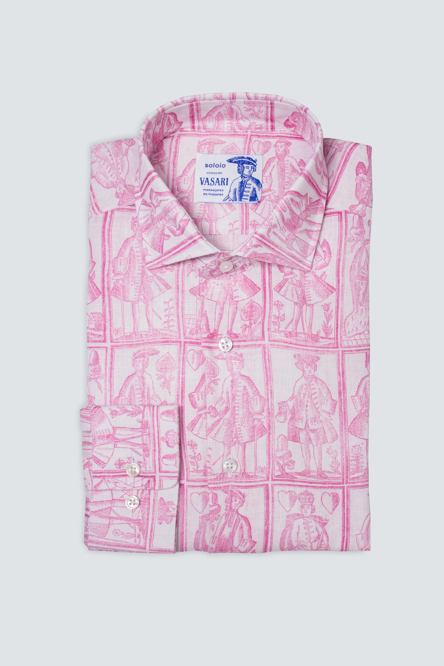 men’s linen shirt pink cards