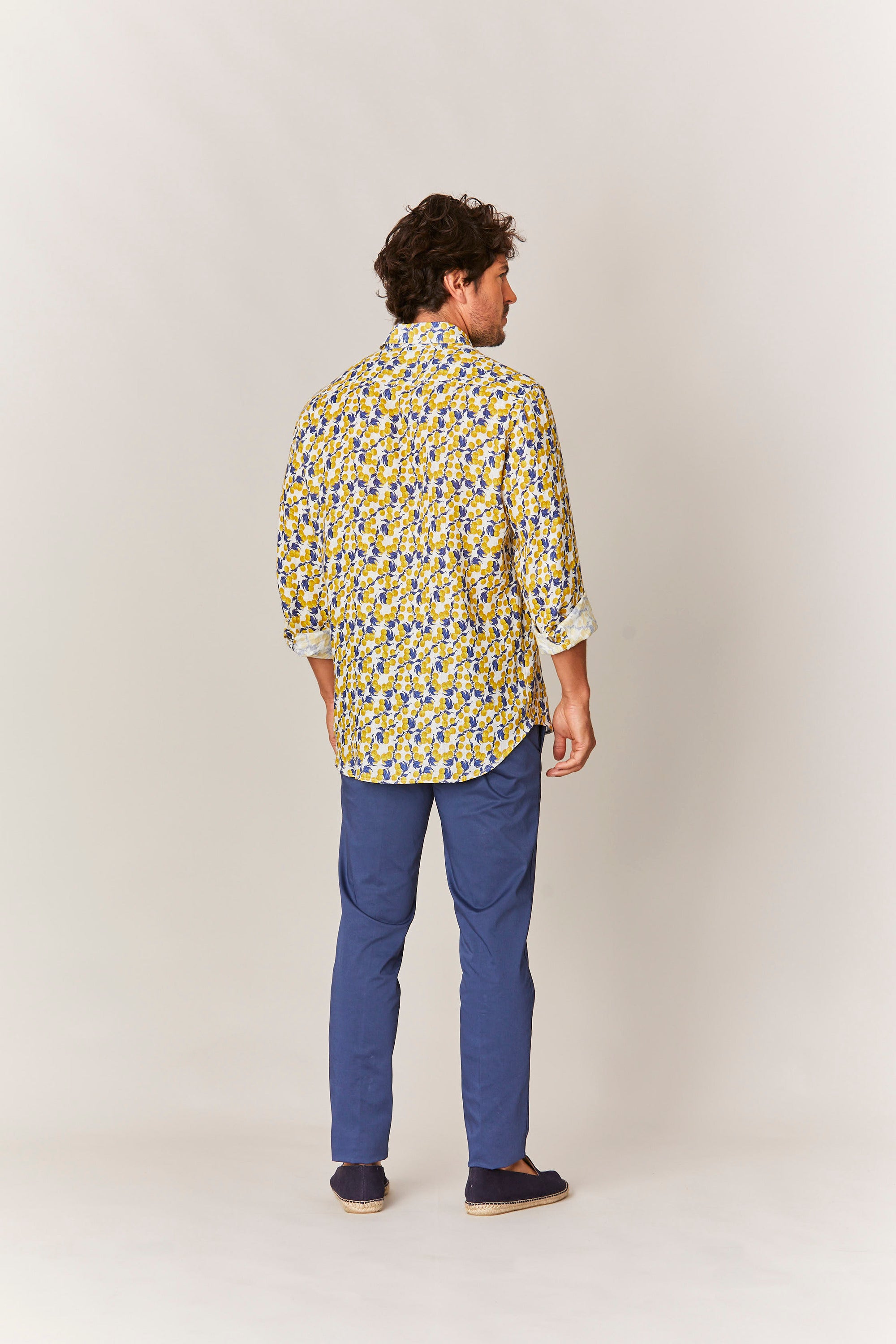yellow gooseberry linen shirt
