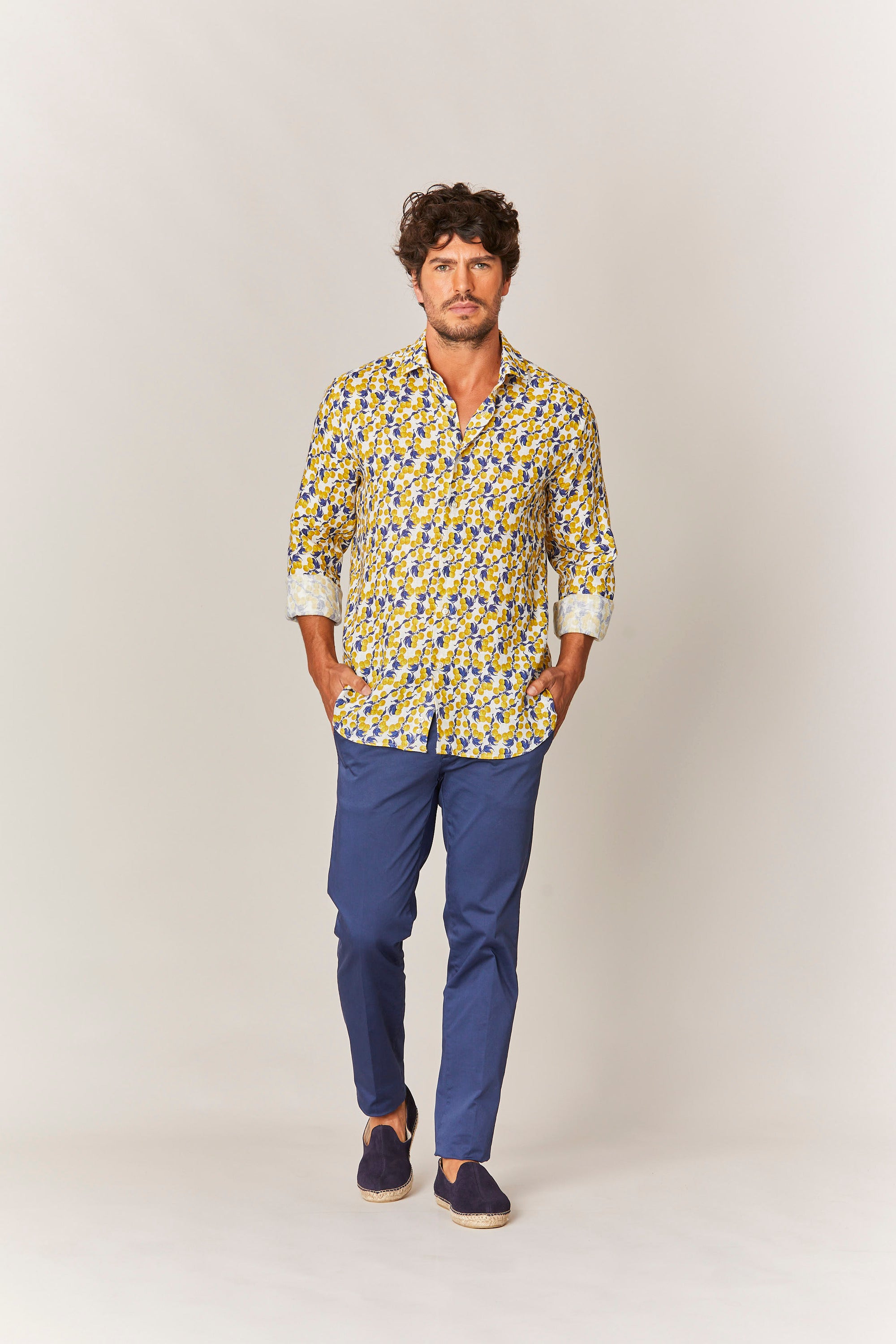 yellow gooseberry linen shirt