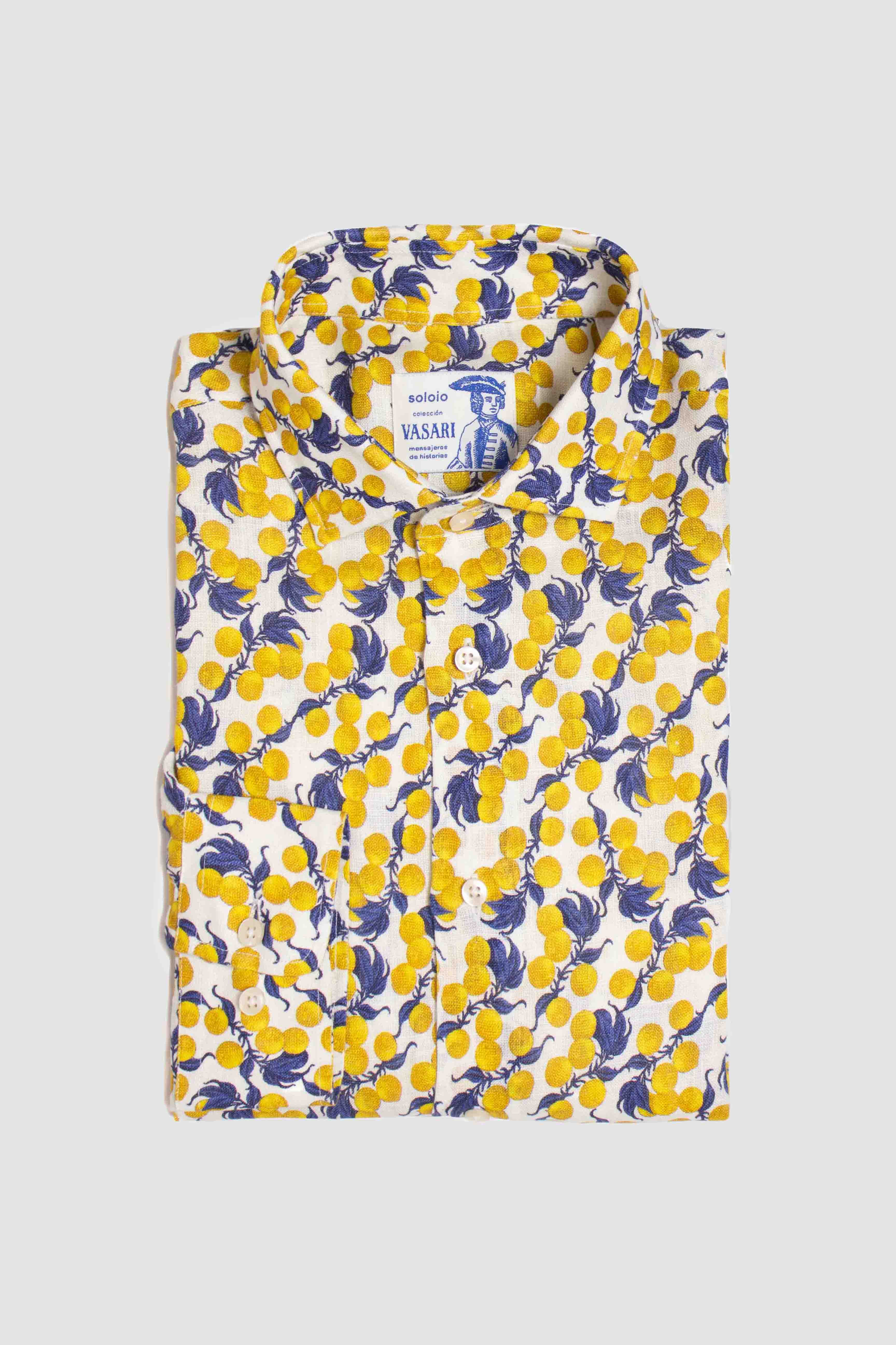 yellow gooseberry linen shirt