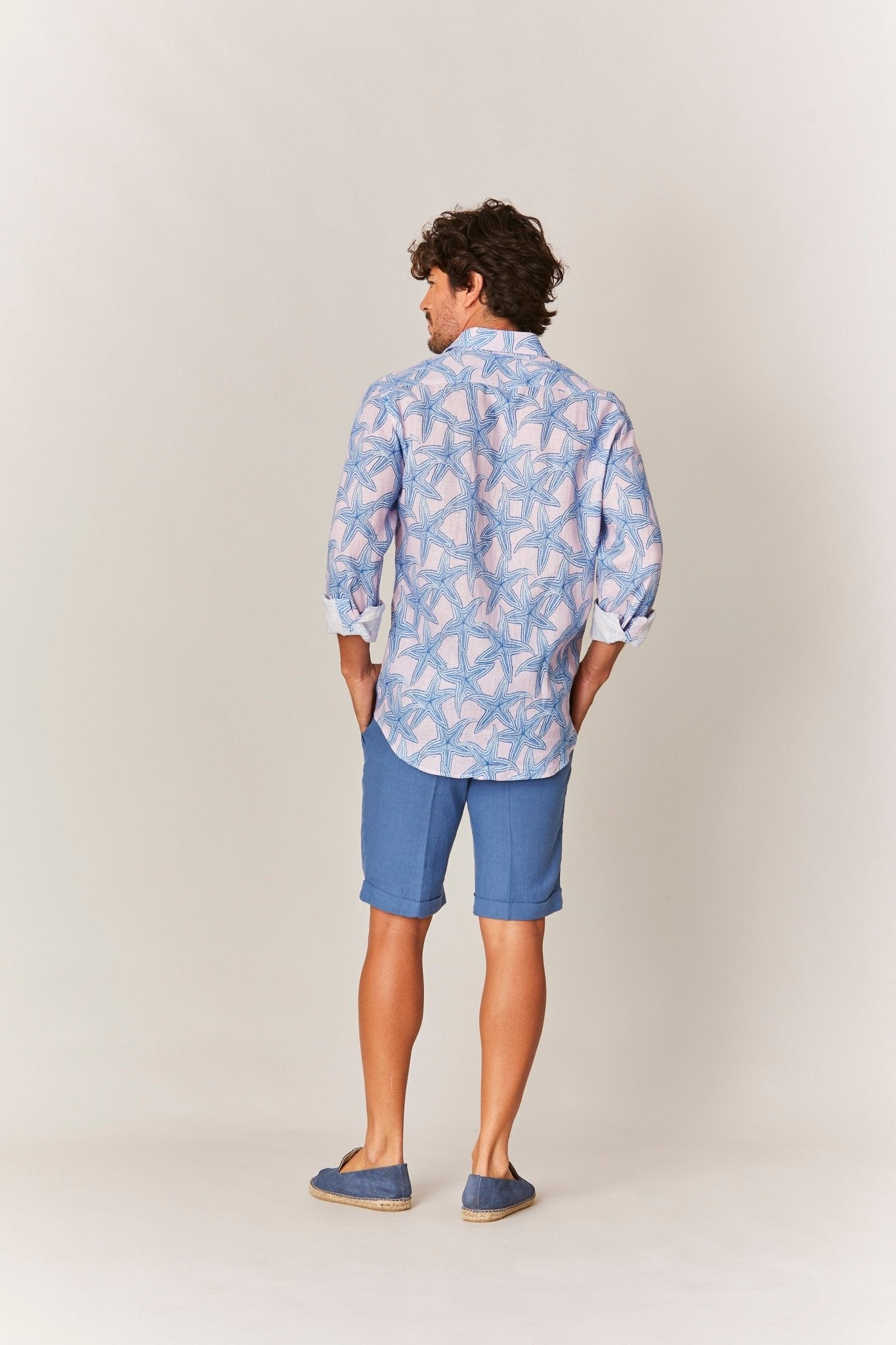 linen shirt Stella pink - soloio