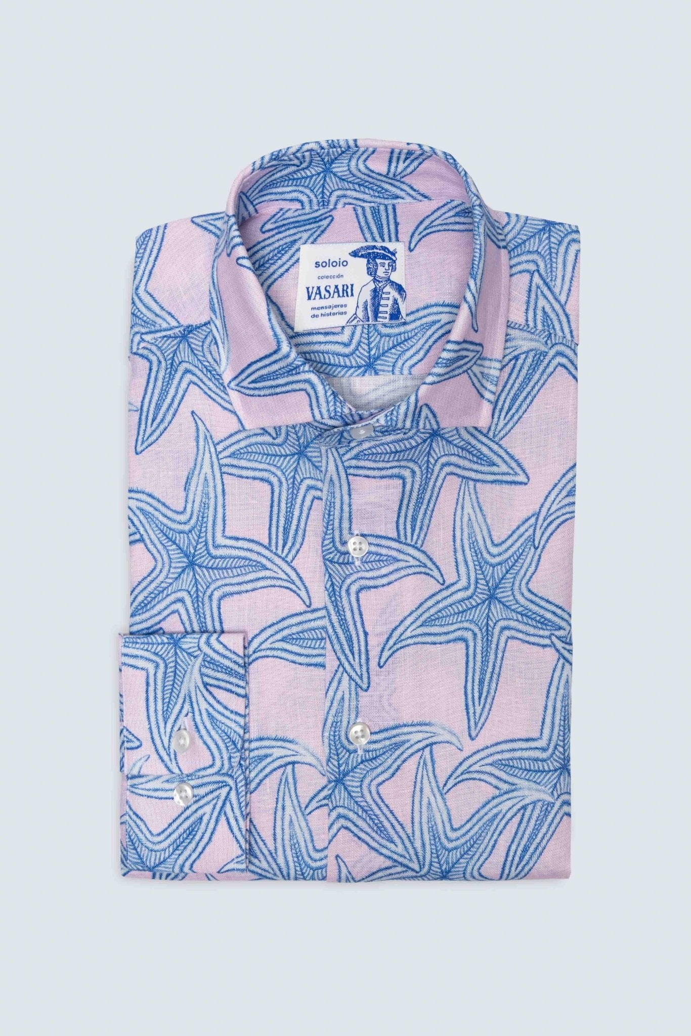 linen shirt Stella pink - soloio