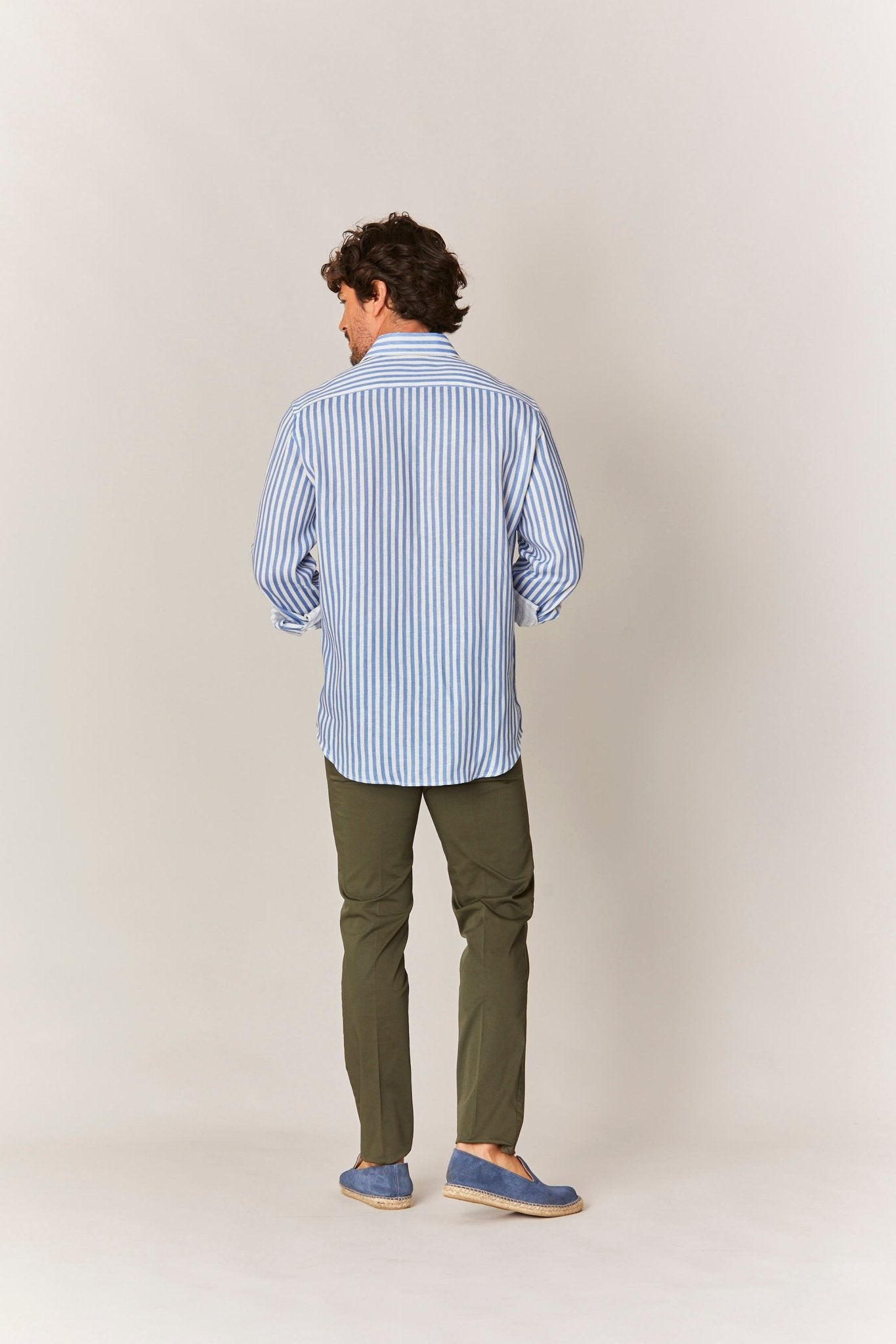 sky blue stripes shirt - soloio