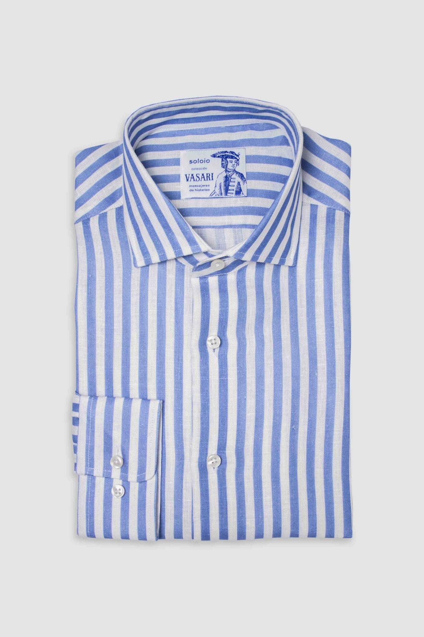 sky blue stripes shirt - soloio