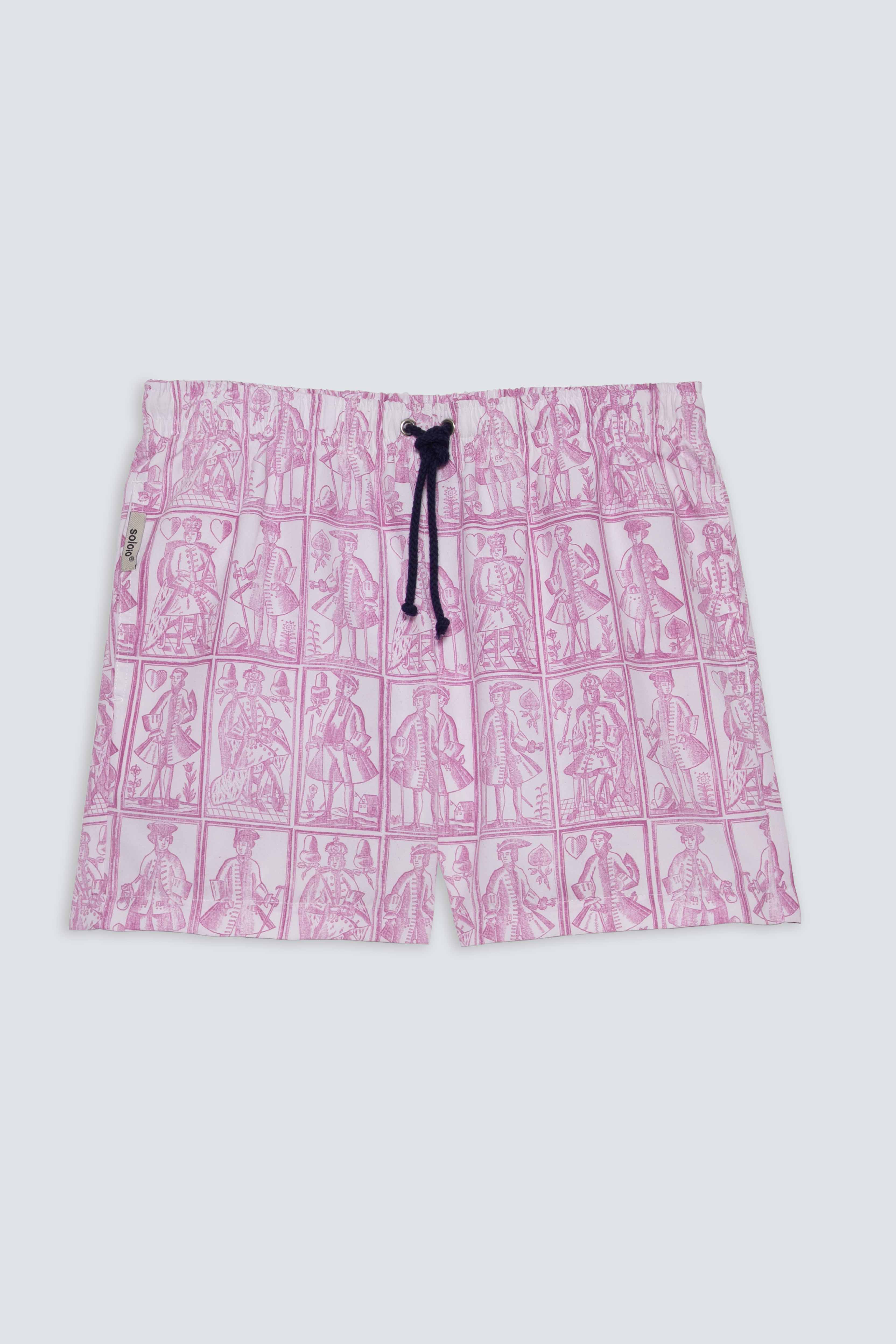 bañador cartas rosa para hombre