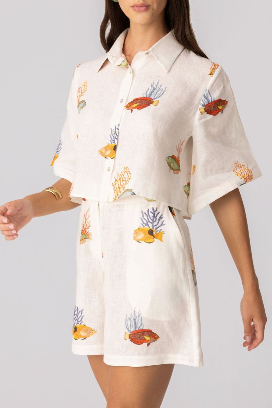 women’s linen shirt white nemo3