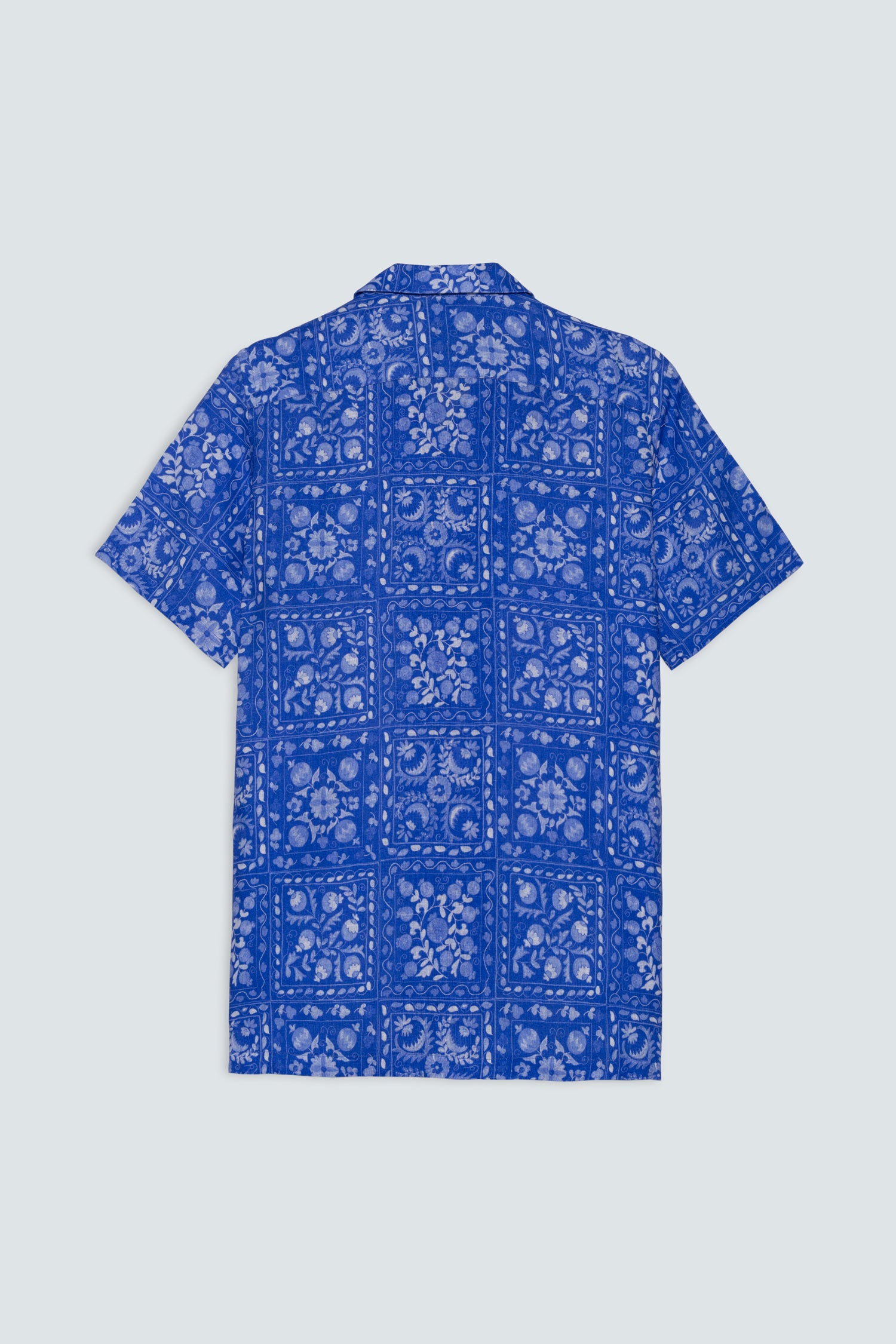 camisa suzani mc lino azul marino