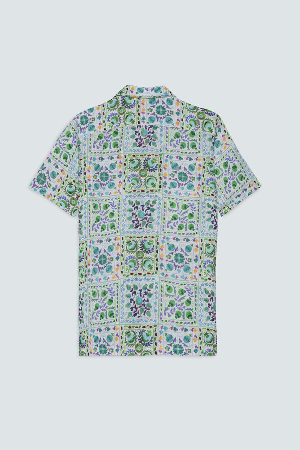 camisa suzani mc lino verde