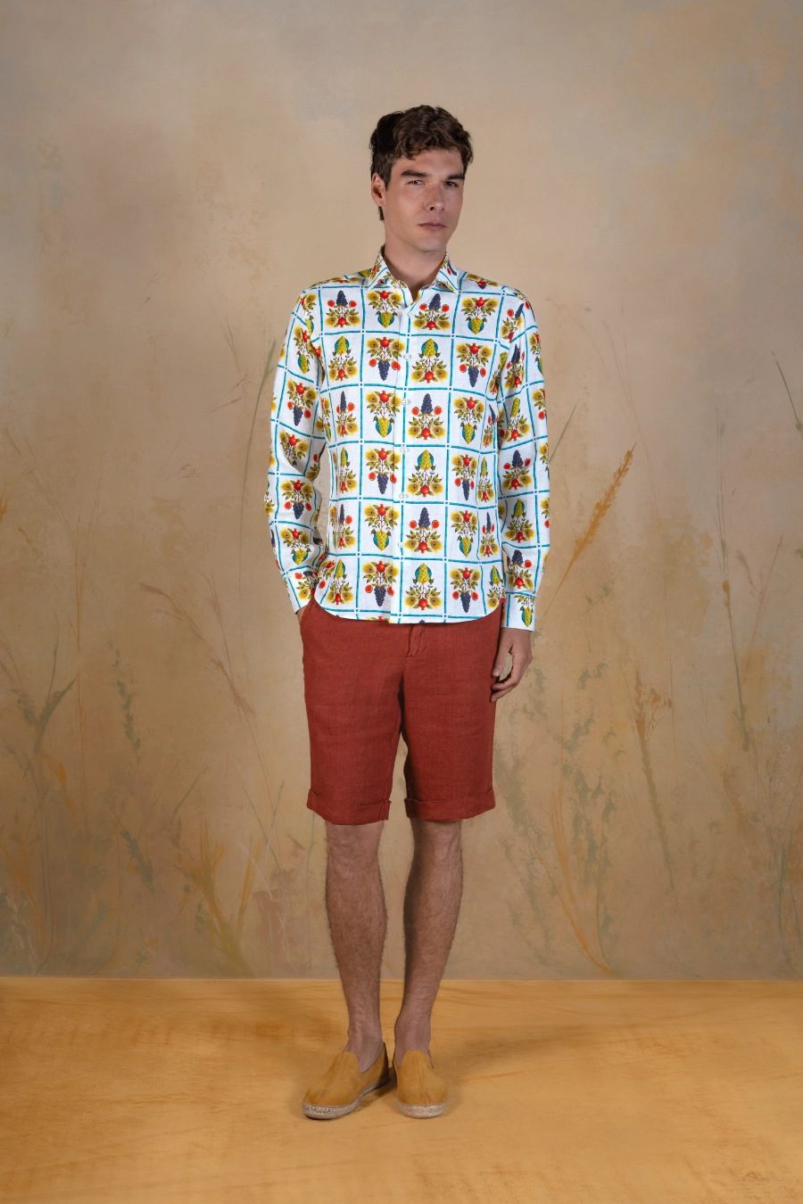 Victus linen shirt white - frente