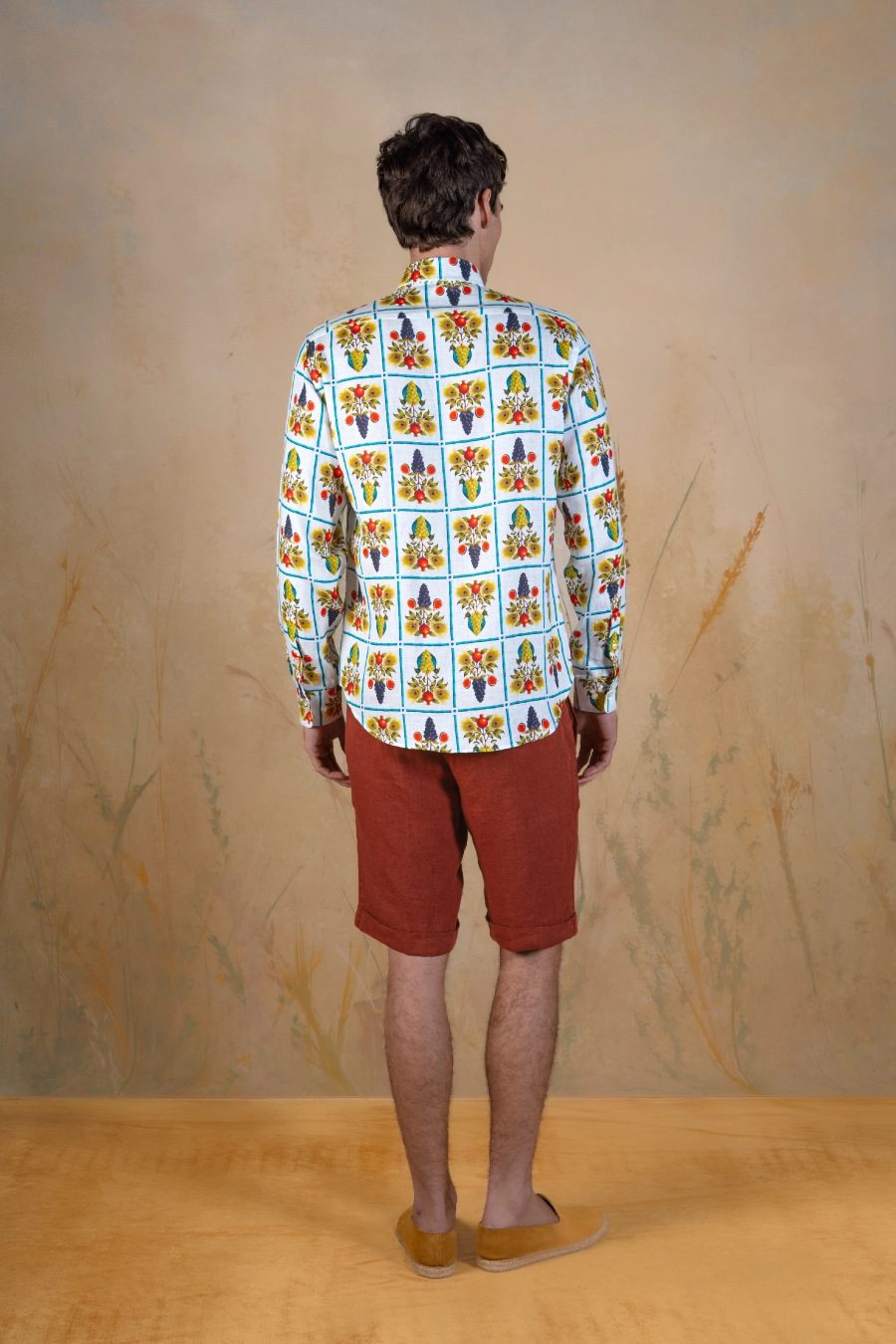 Victus linen shirt white - espalda