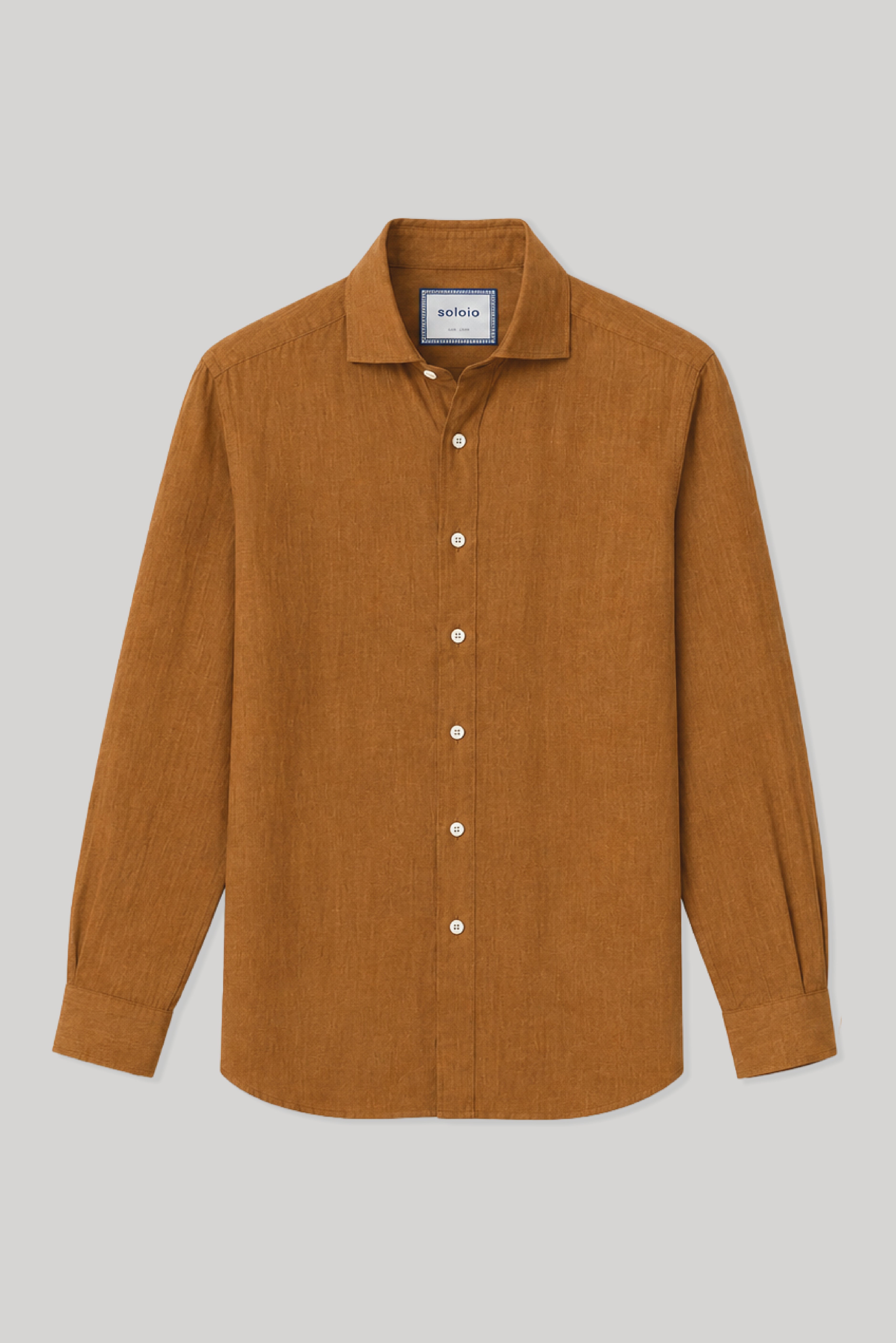 Men's linen shirt brown