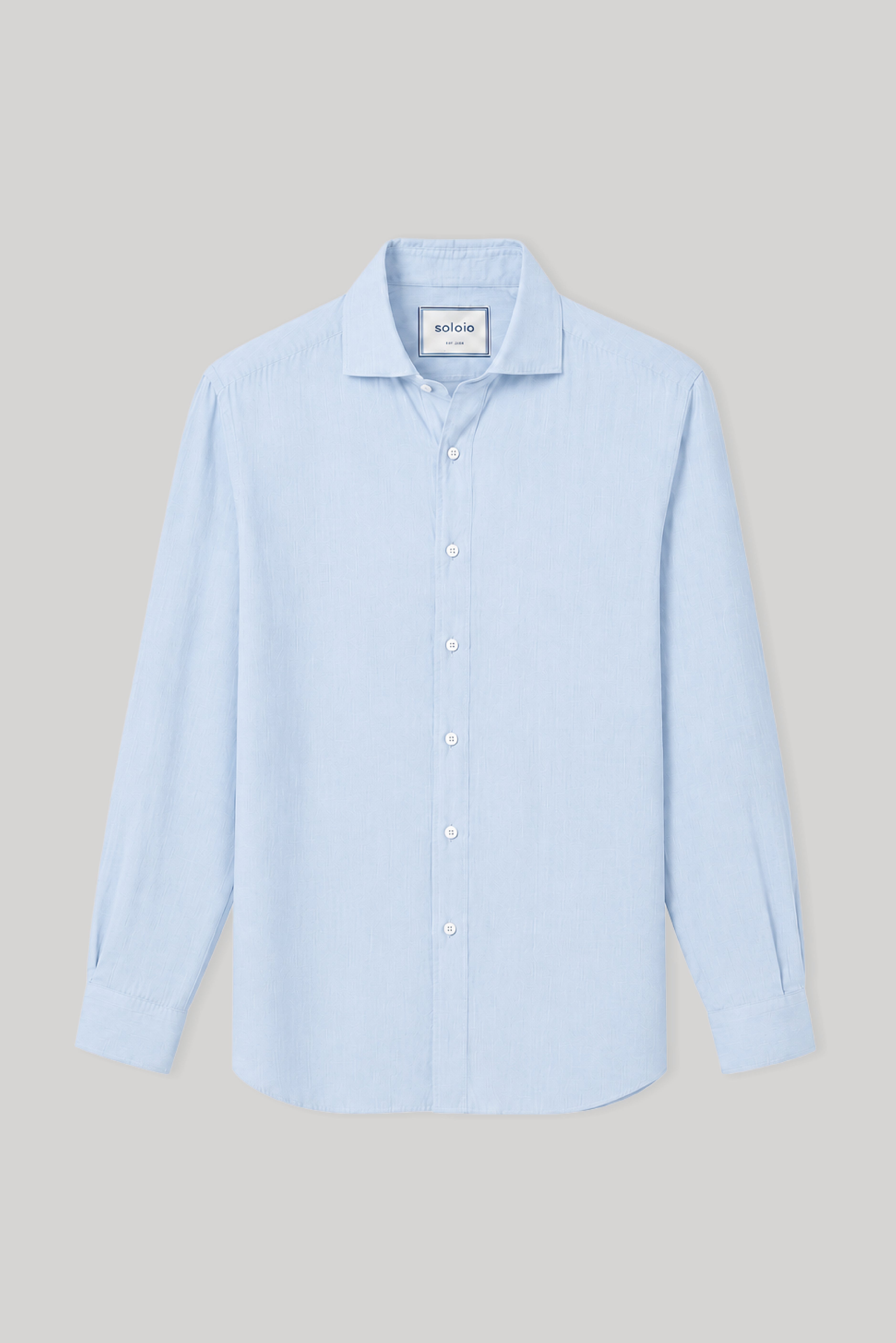 Men's linen shirt ice melt blue