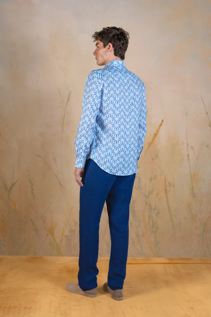 Light Blue Spica linen shirt light blue