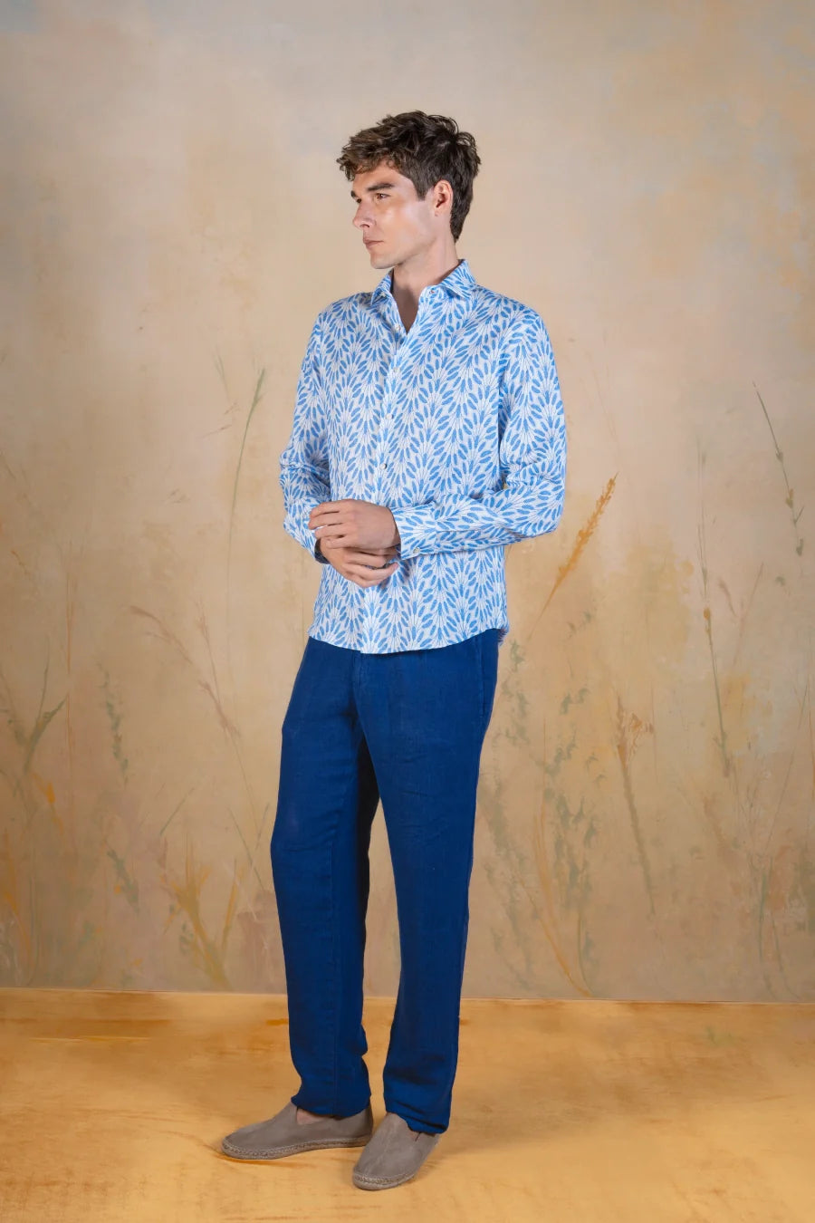 Light Blue Spica linen shirt light blue