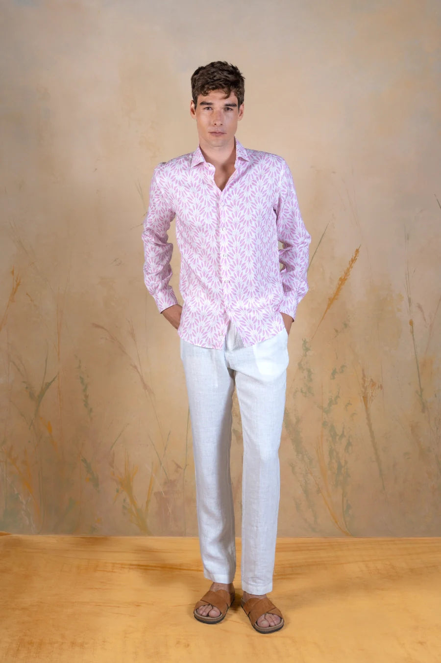 Pink Spica linen shirt pink