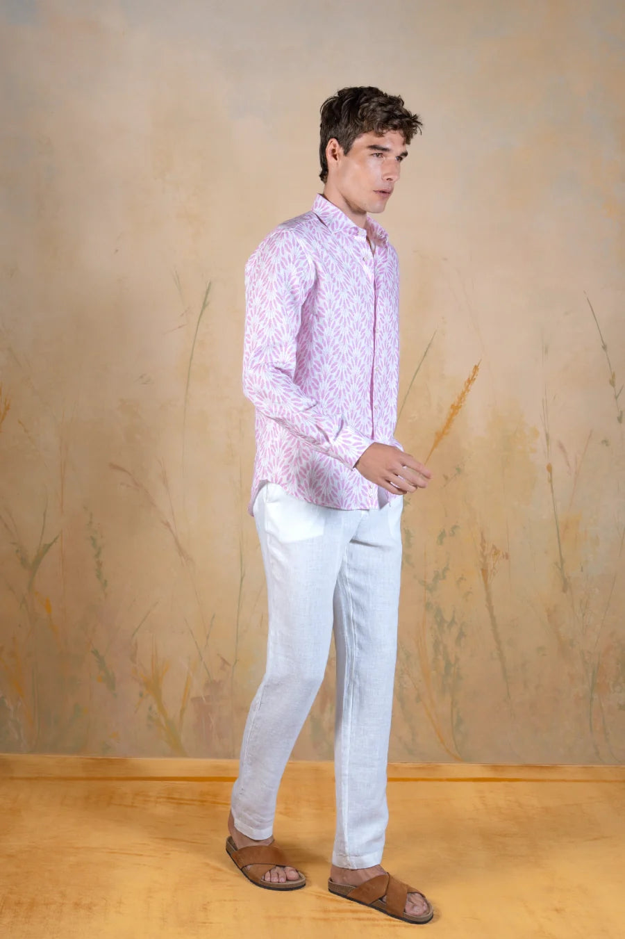 Pink Spica linen shirt pink