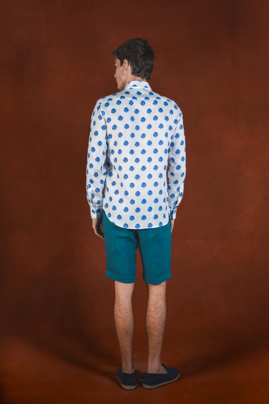Men's Ventaligo linen shirt blue