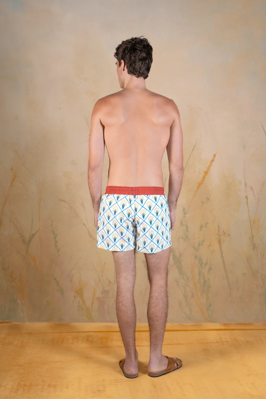 Aurum polyester swim trunks white