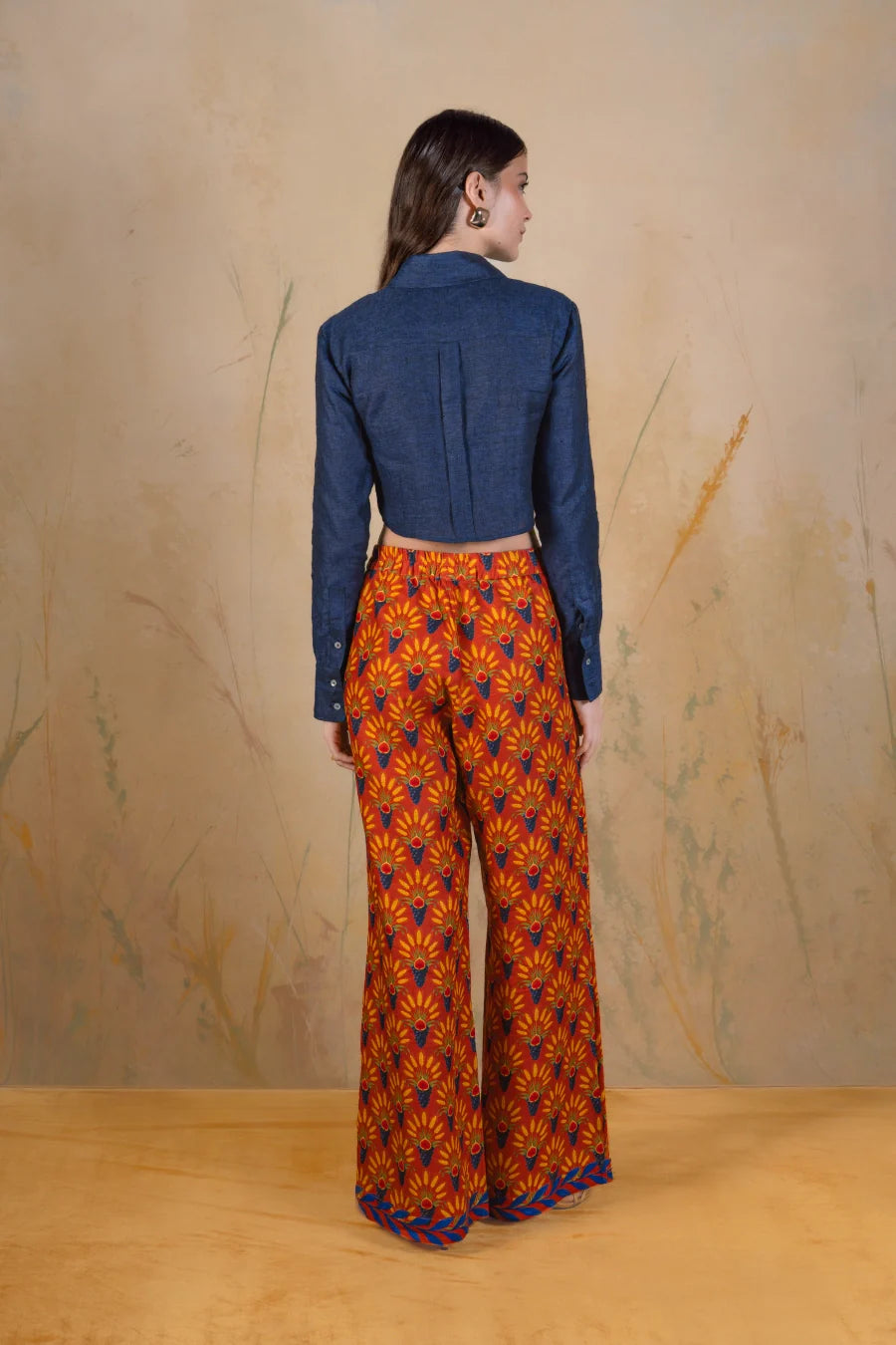 Women's Annona linen trousers terracotta