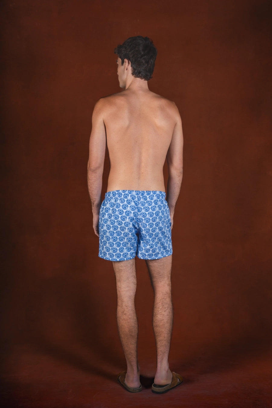 Men's Aridis polyester swim trunks blue