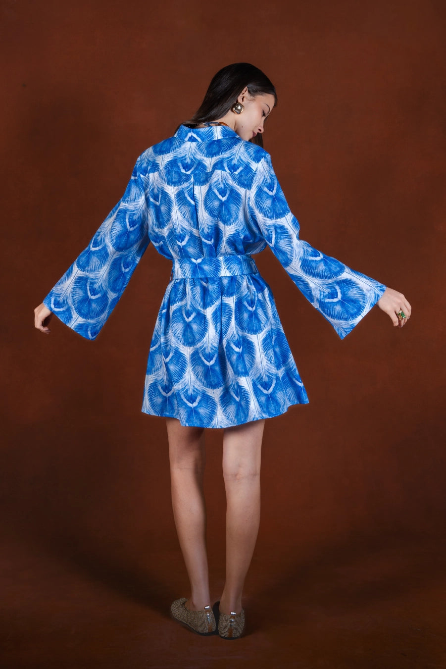 Women's Aridis linen shirt dress blue