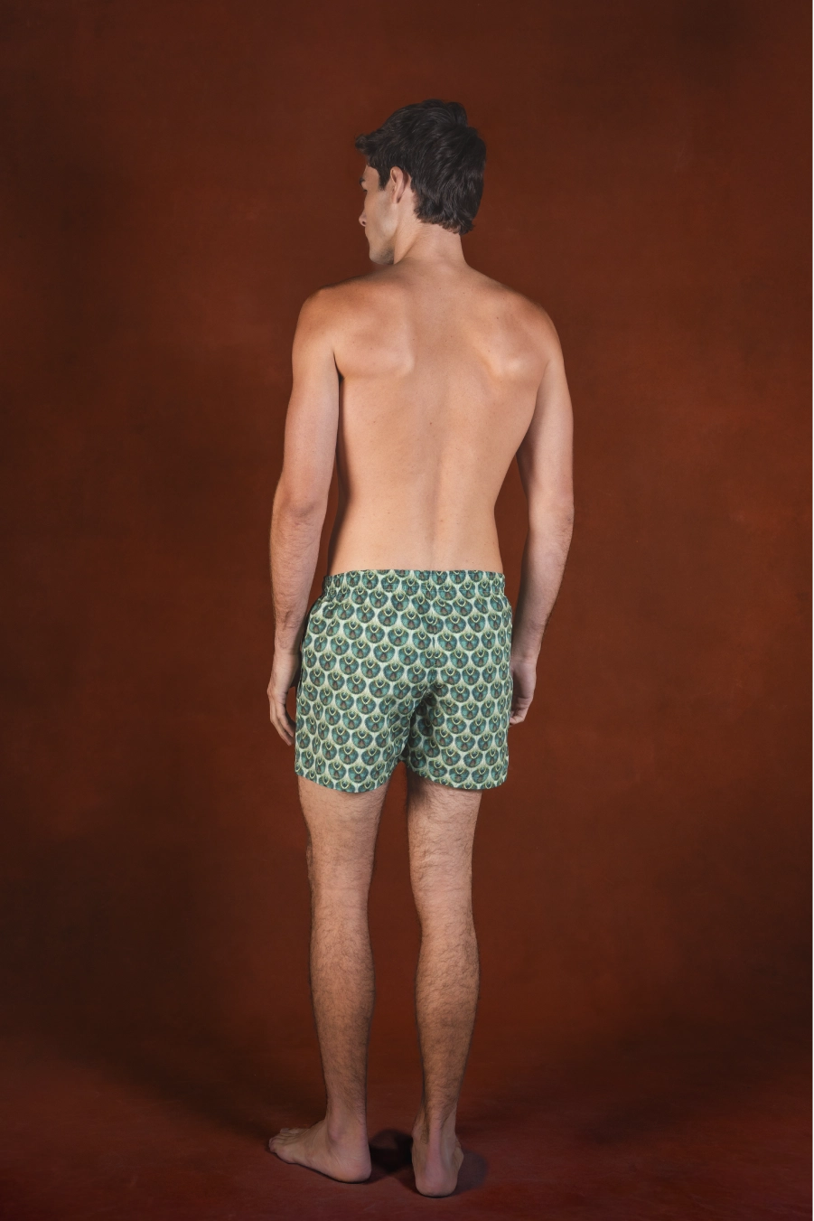 Men's Aridis polyester swim trunks green
