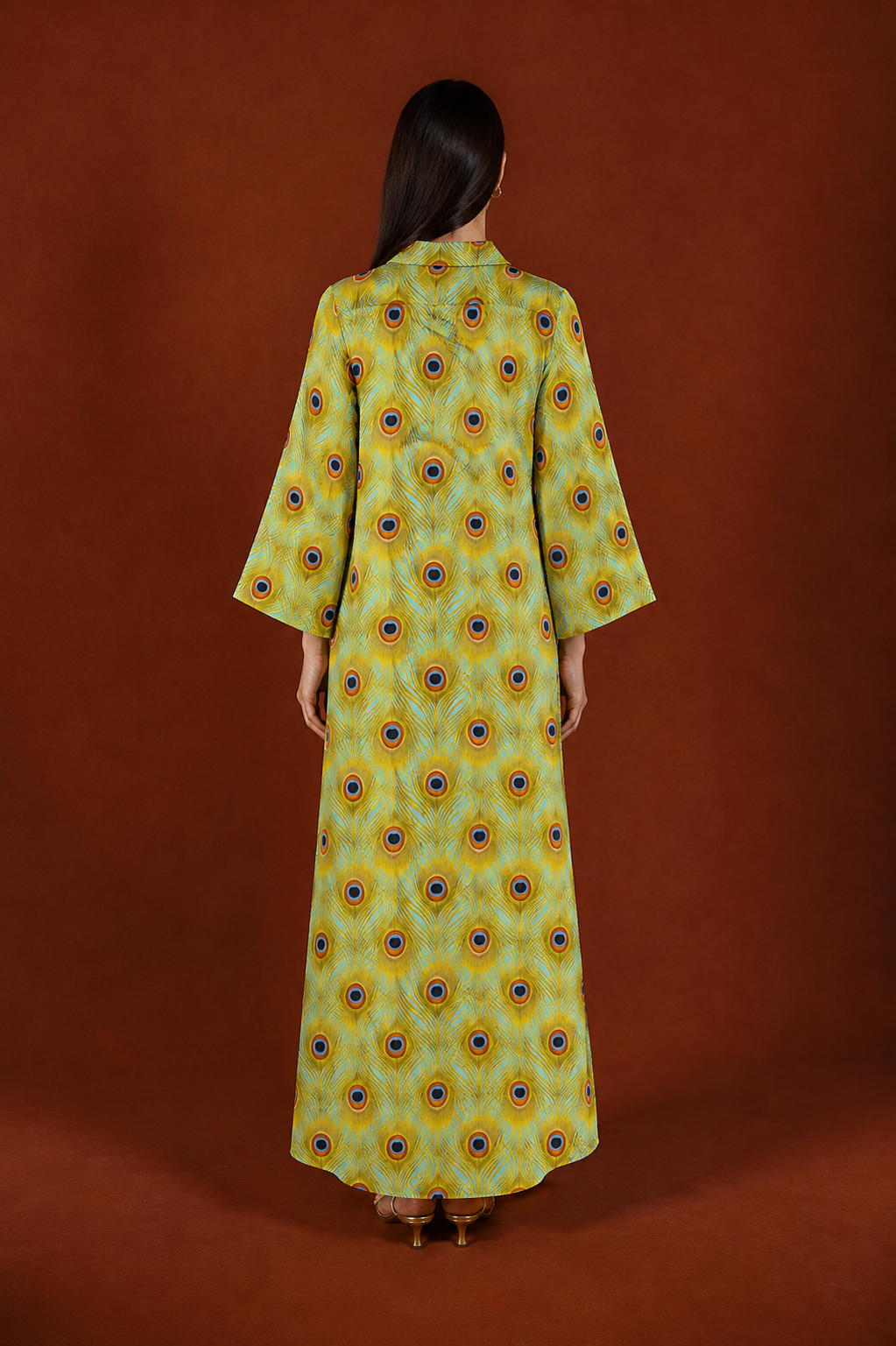 Women's Sacra linen shirt dress yellow