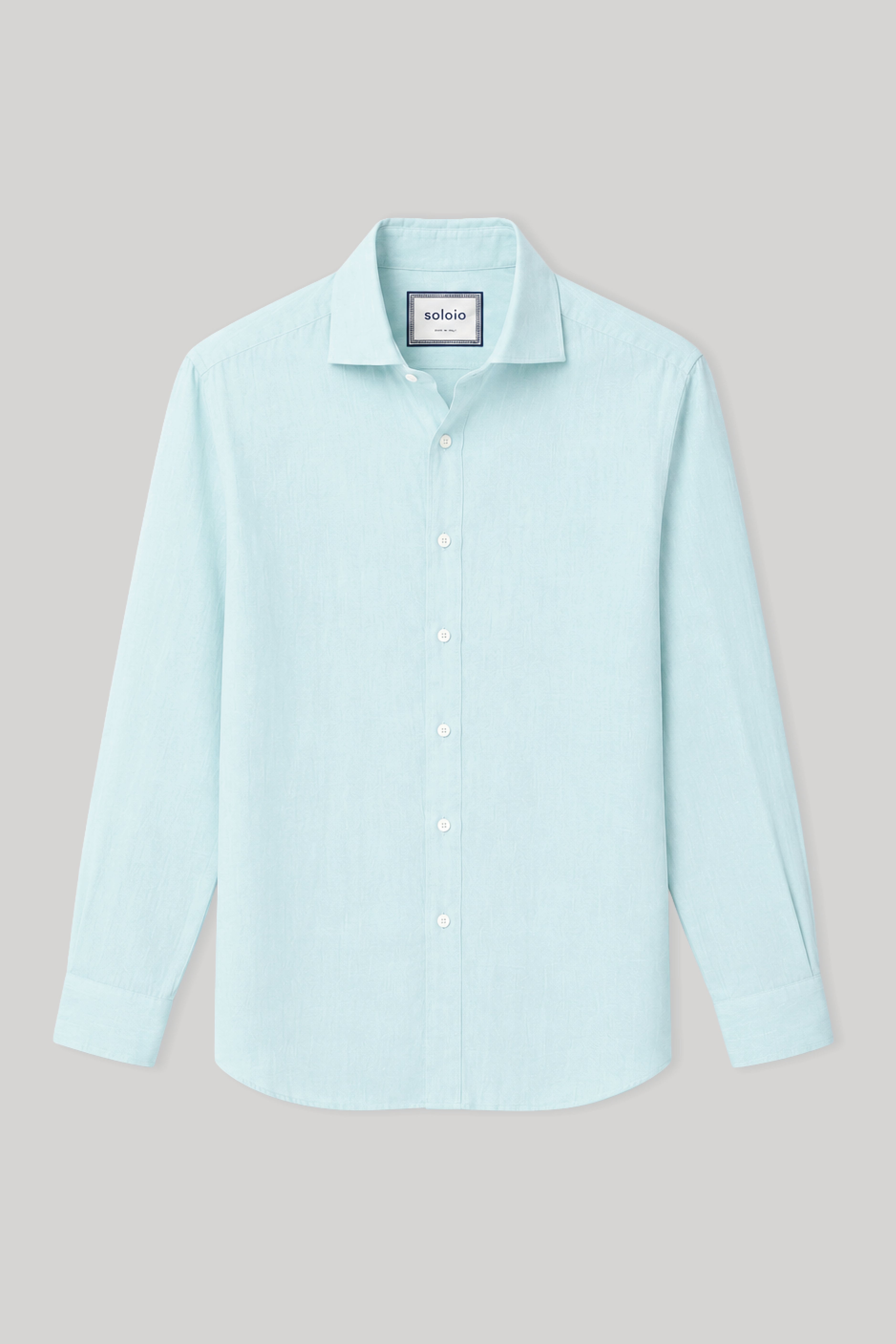 Men's linen shirt ice blue