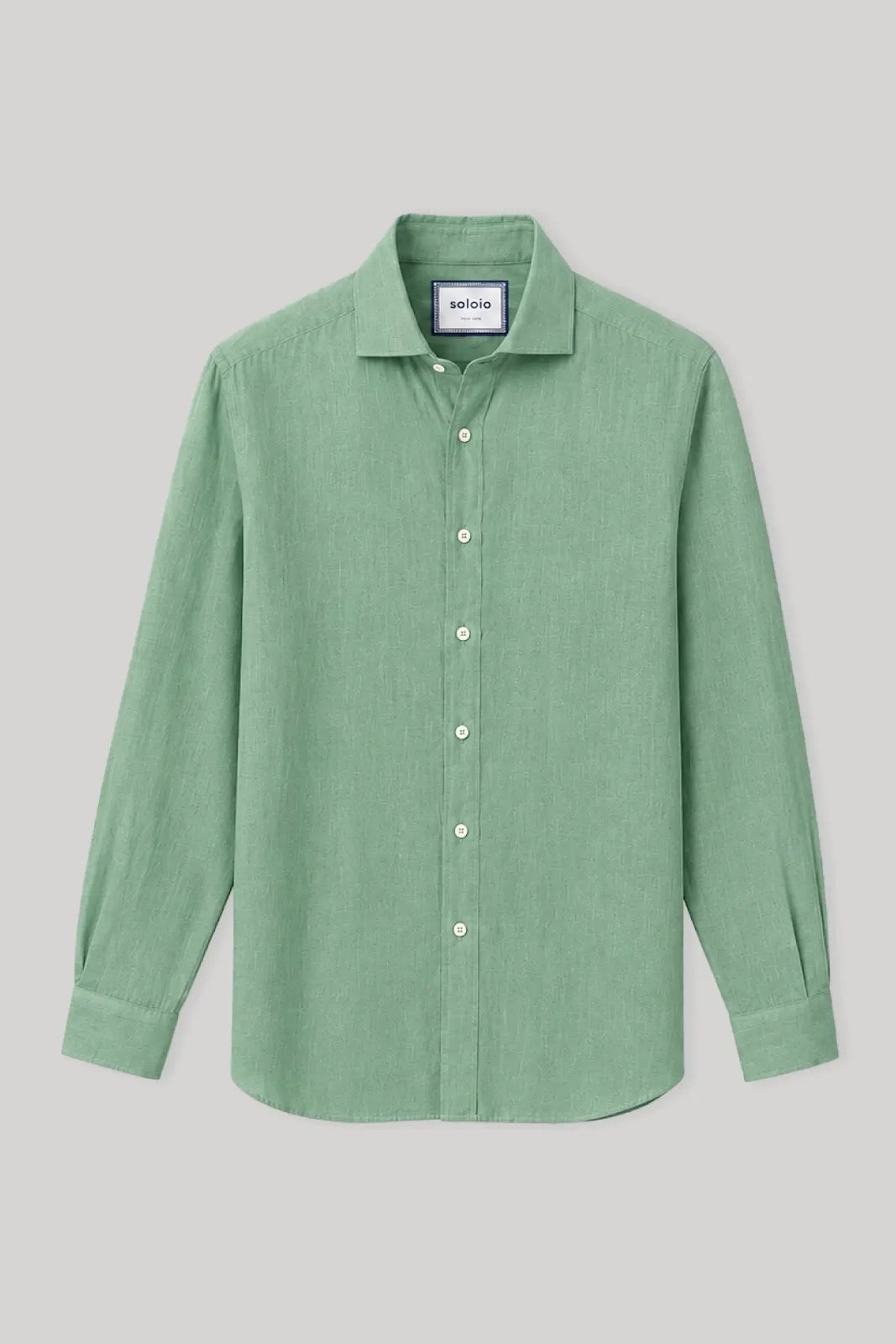 Men's linen shirt ming green
