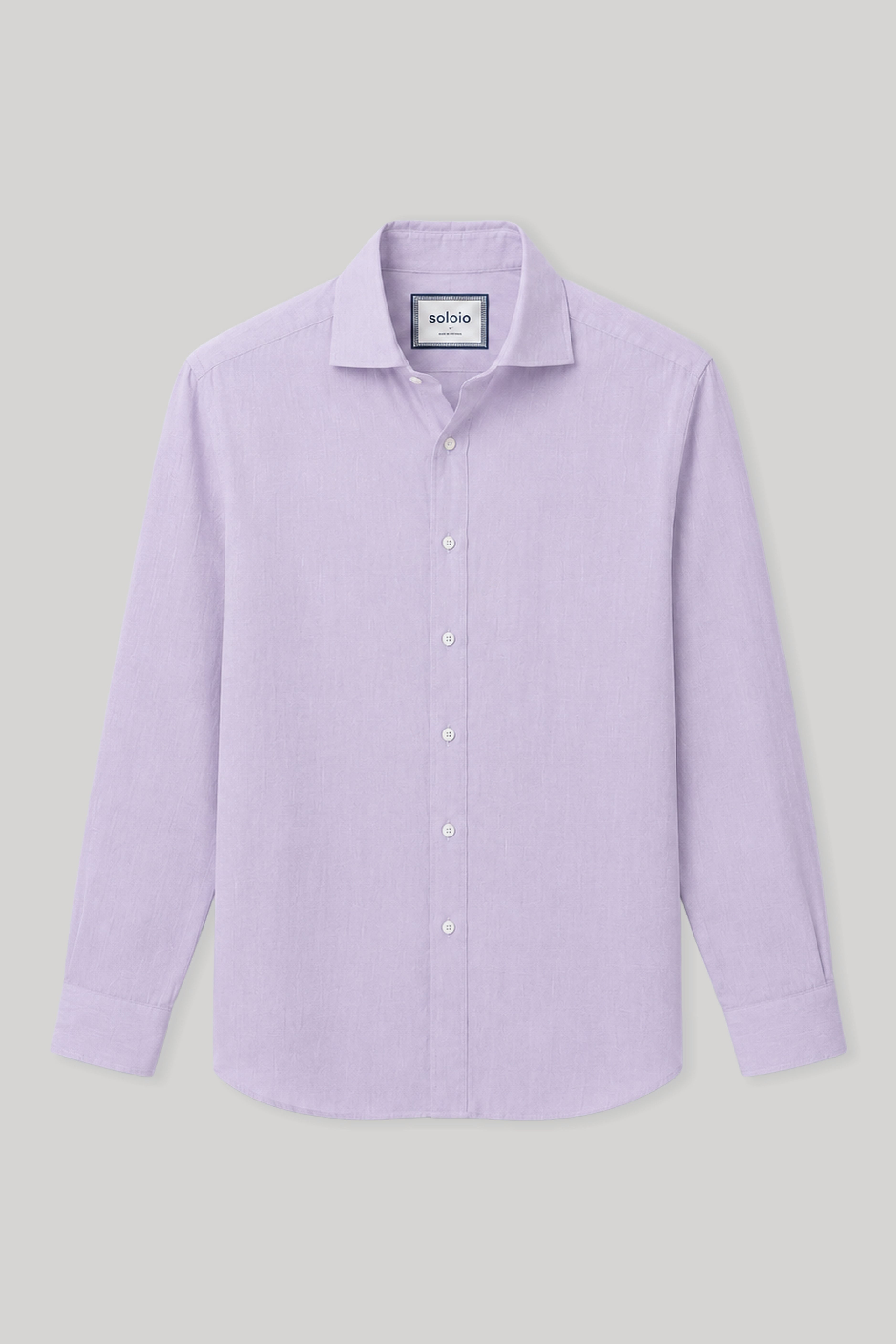 Men's linen shirt lavander fog