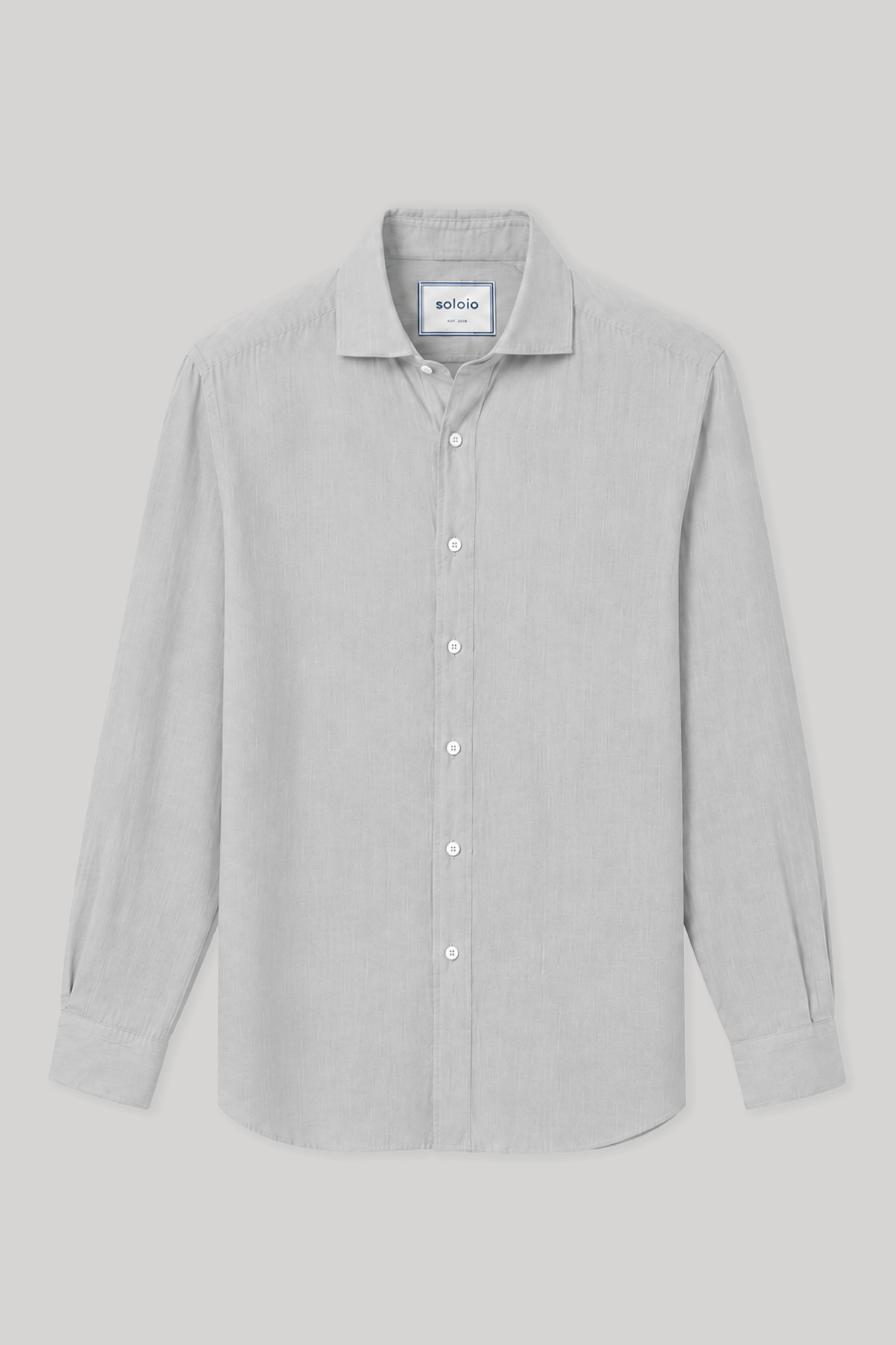 Men's linen shirt icy gray