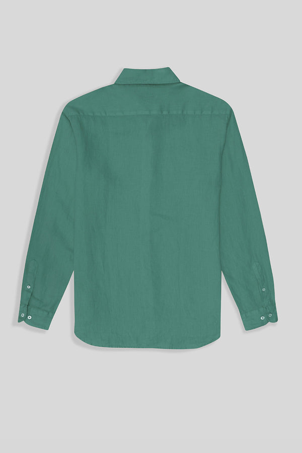 basic linen shirt green persa