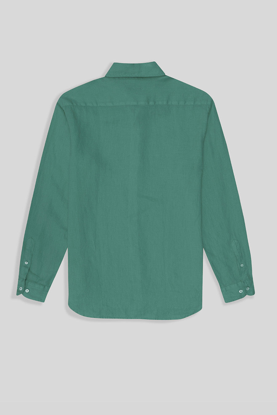 camisa básica de lino verde persa