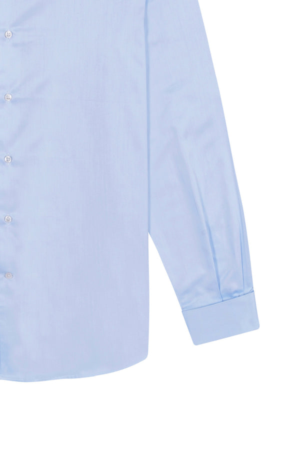 basic cotton shirt with french collar ml sky blue