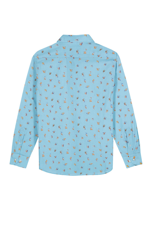 small lorenzo cotton shirt sky blue
