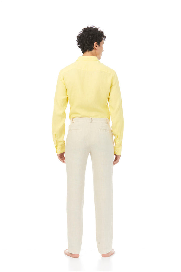 beige linen pants