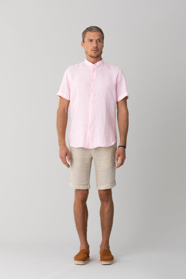 pink mao basic linen shirt mc
