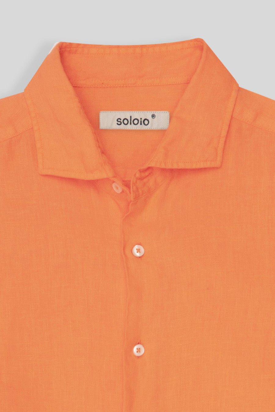 basic linen shirt orange - soloio