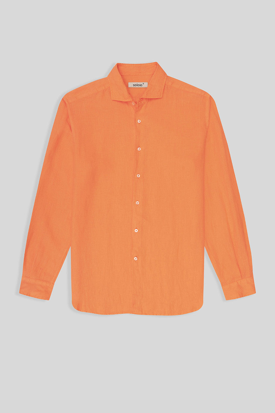 basic linen shirt orange - soloio